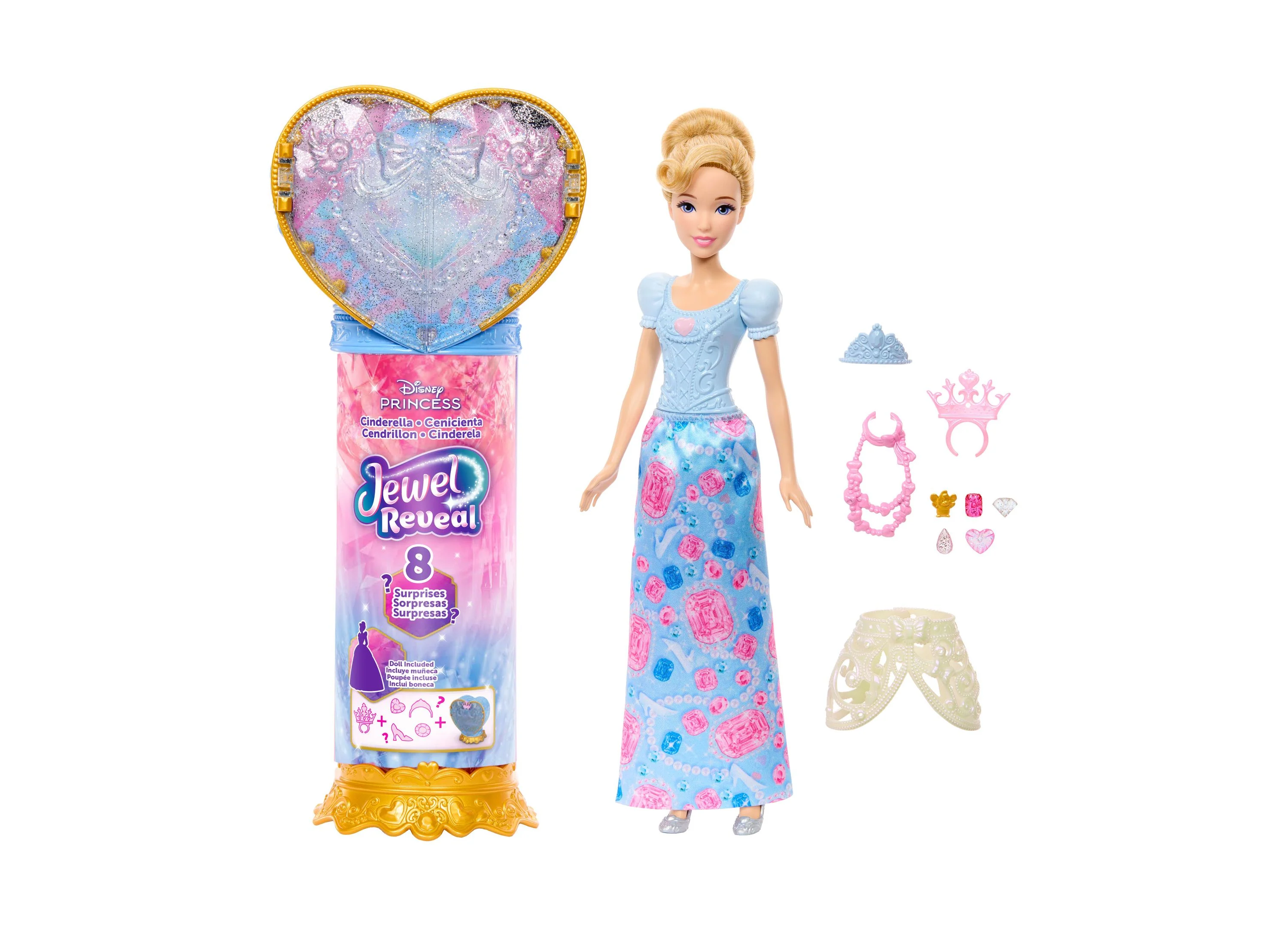 Disney Princess Jewel Reveal - Cinderella Fashion Doll - Image 2