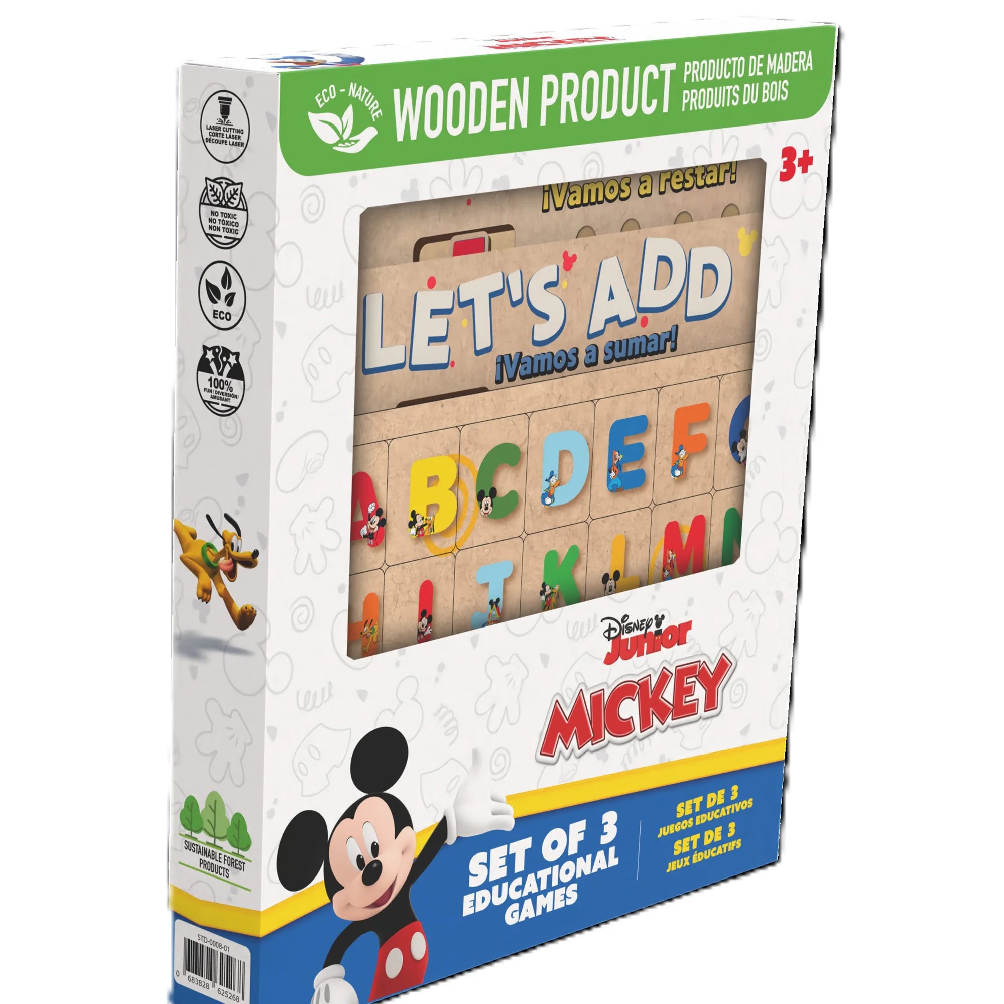 Disney Mickey Mouse 3-In-1 Wooden Puzzle Set - 65 Pieces - Image 4