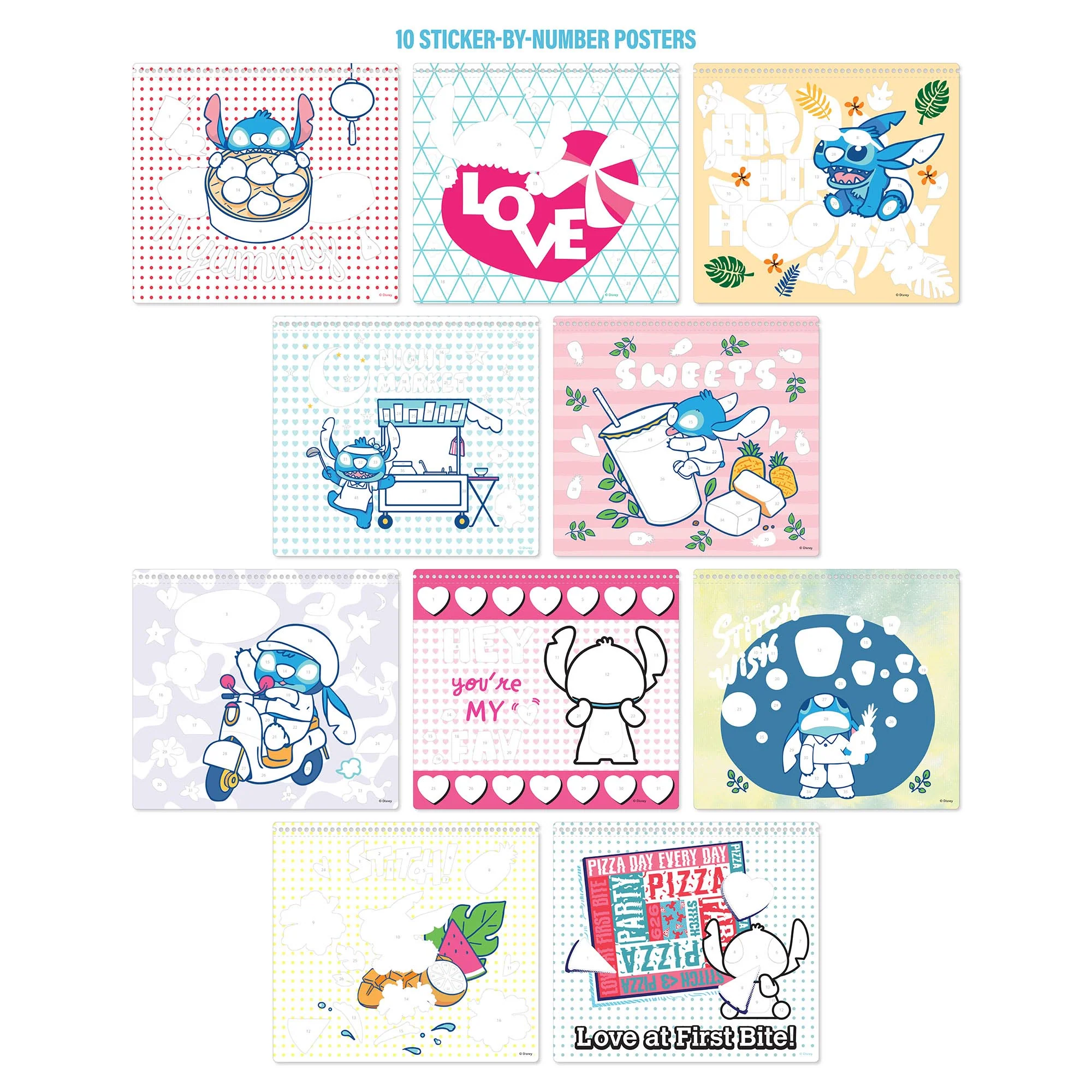Disney Stitch Sticker By Number Portfolio Set - Creative Kids Crafts Kit - Image 2