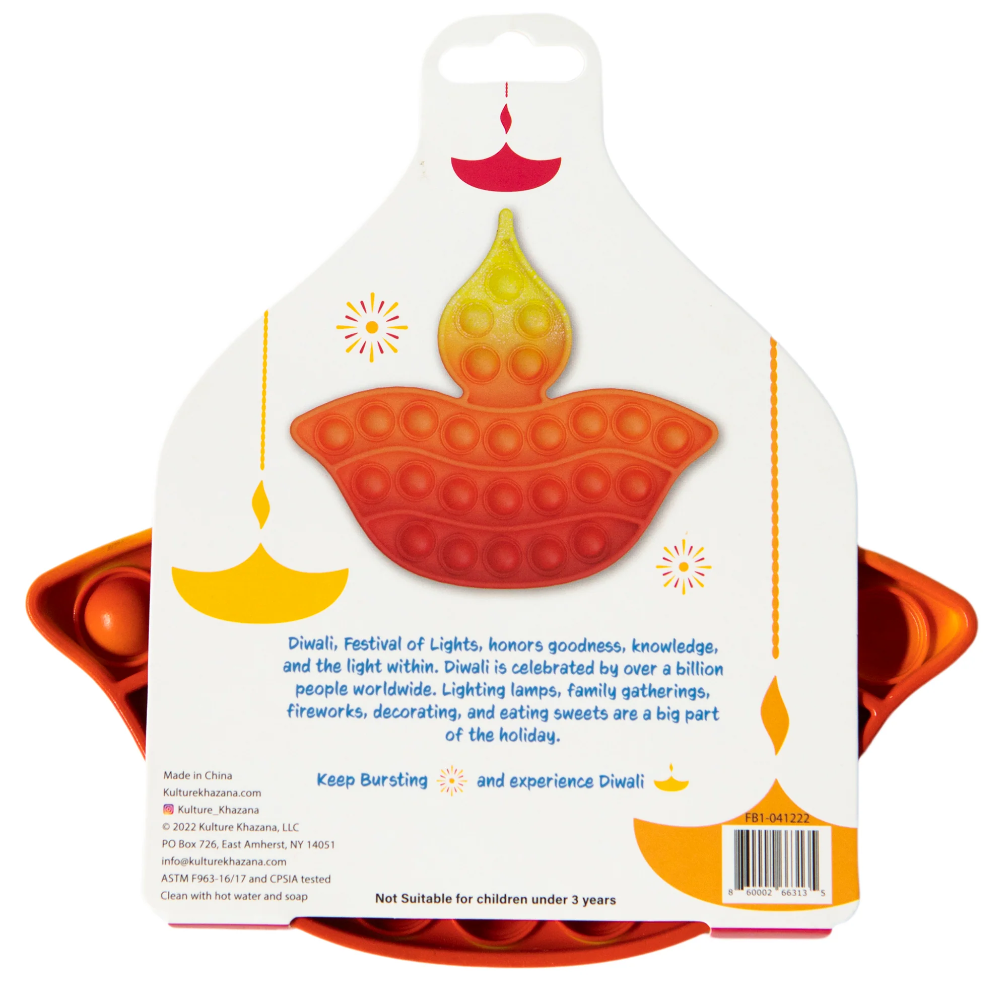 Kulture Khazana Diwali Burst Diya Lamp Fidget Popping Toy - Image 3