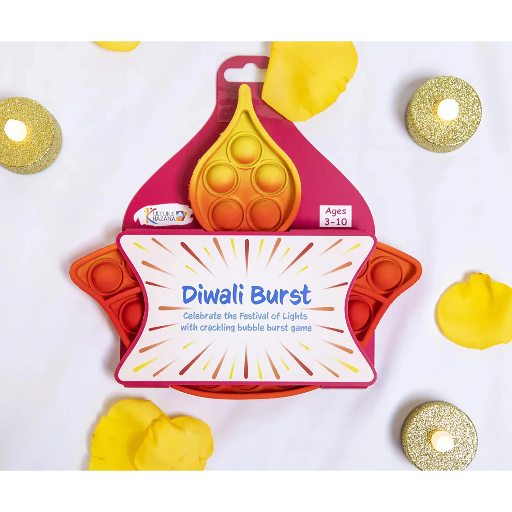Kulture Khazana Diwali Burst Diya Lamp Fidget Popping Toy - Image 5