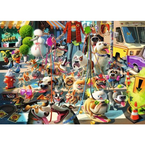 Ravensburger Dog Walker Vibrant Park Scene Puzzle - 1000 pc - Image 2