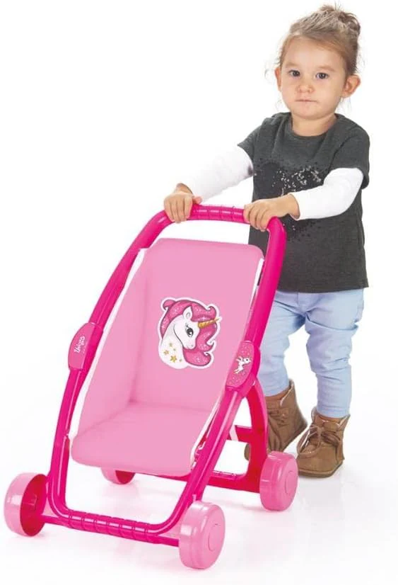 Dolu Pink Unicorn Doll Stroller - Ergonomic, Durable Playset for Toddlers - Image 3