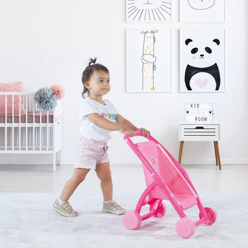 Dolu Pink Unicorn Doll Stroller - Ergonomic, Durable Playset for Toddlers - Image 4