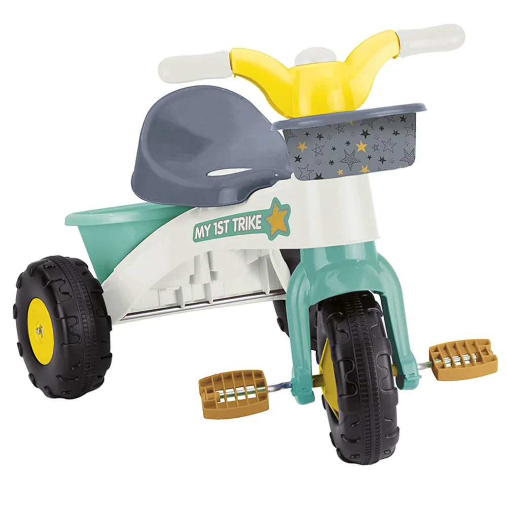 Dolu - My First Trike - Pedal Operated 3-Wheeled Bike in White, Green, Yellow - Image 2