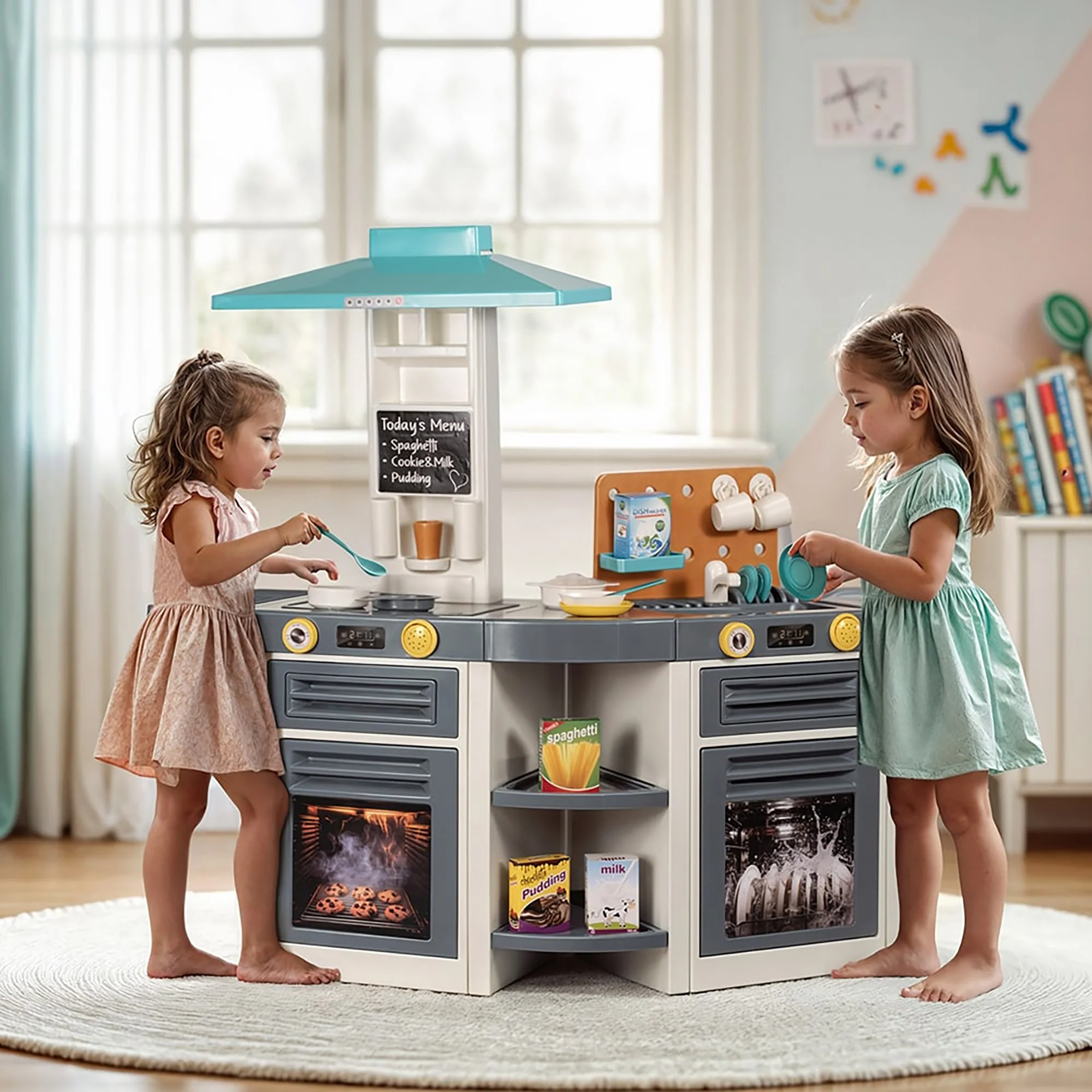 Dolu XL Kitchen Playset - Multicolor 37pc Cooking Center for Kids 3+ - Image 2