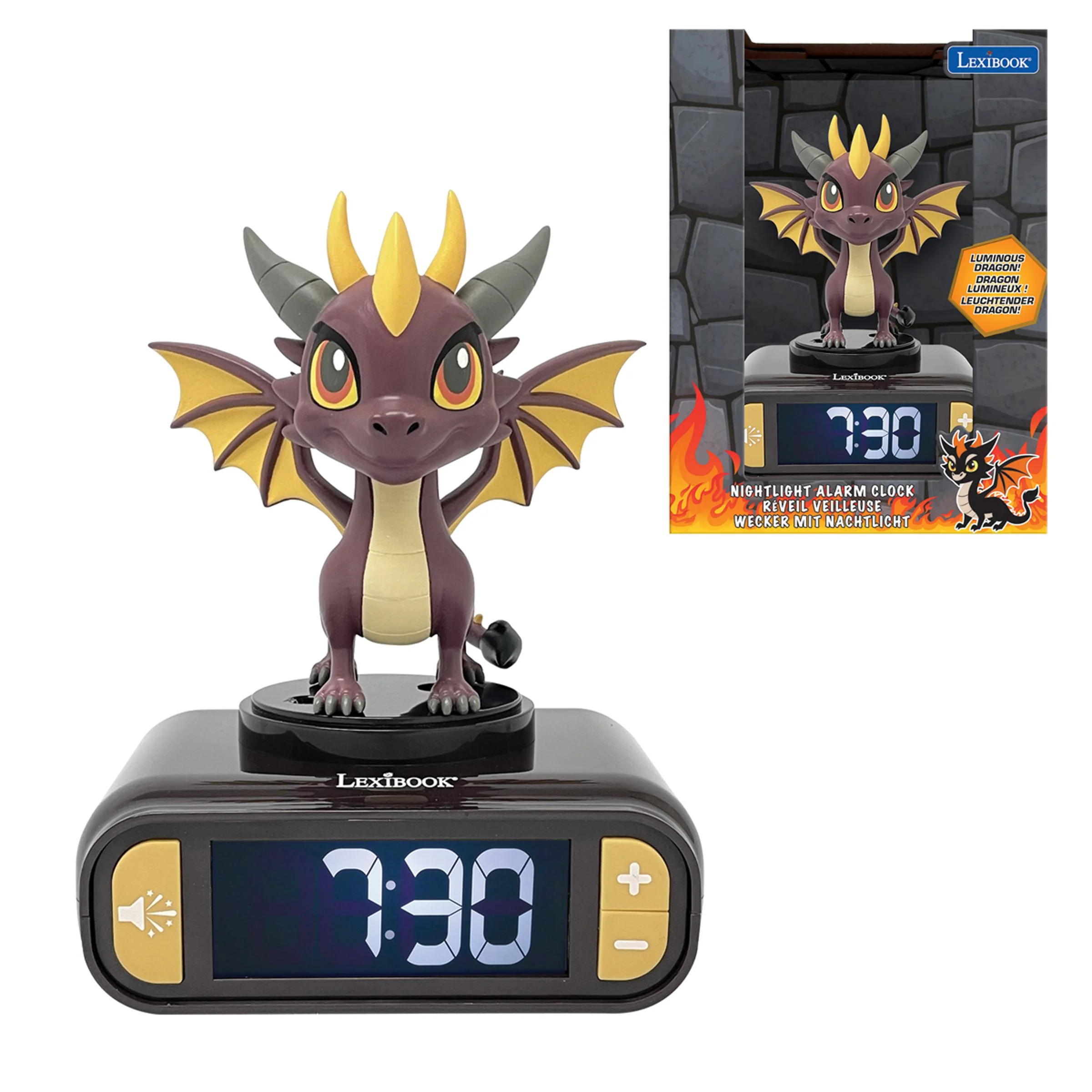 Mythic Dragon Alarm Clock - Nightlight & Sound Effects - LCD Display - Image 4