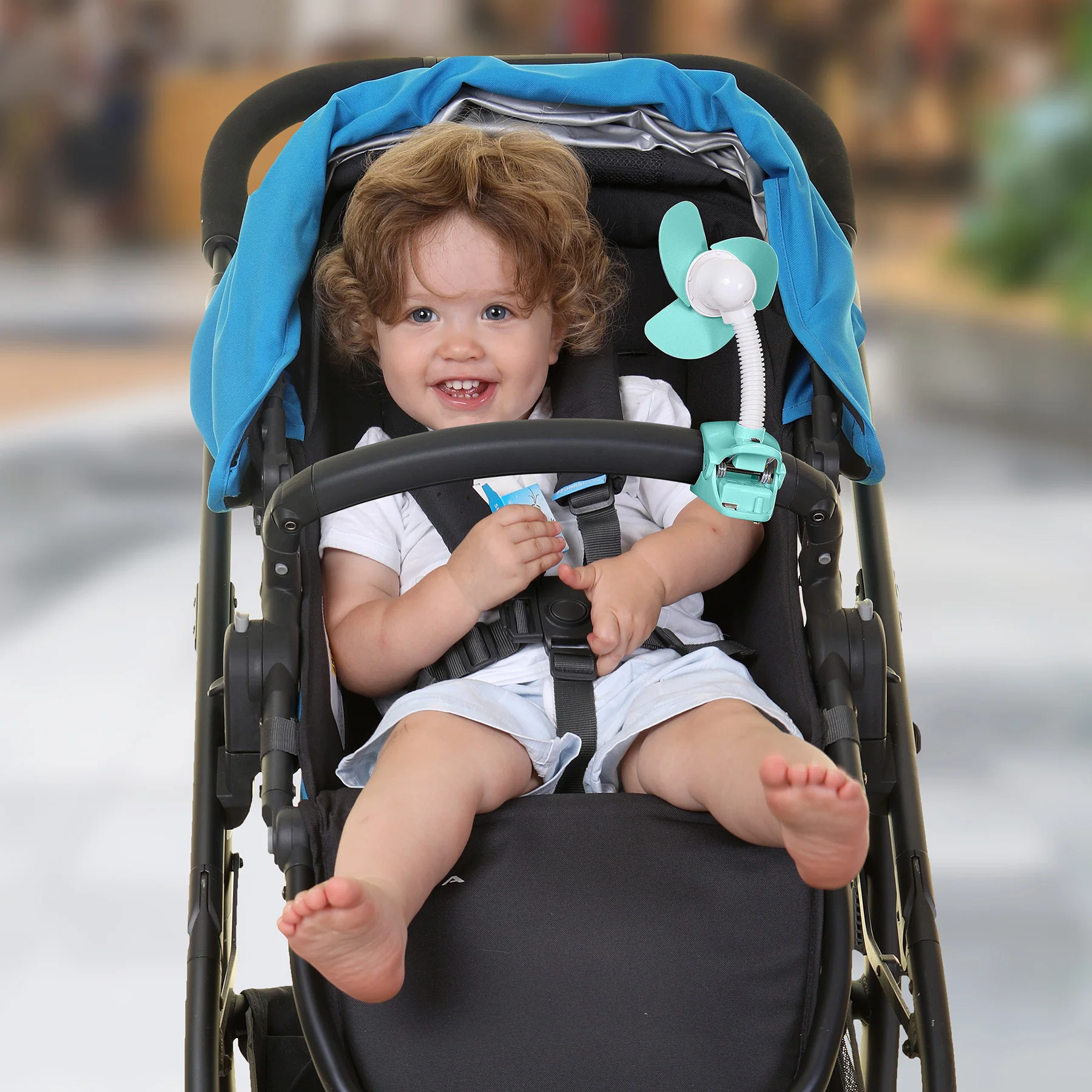 Dreambaby® EZY-Fit Clip-On Fan, Aqua - Image 5