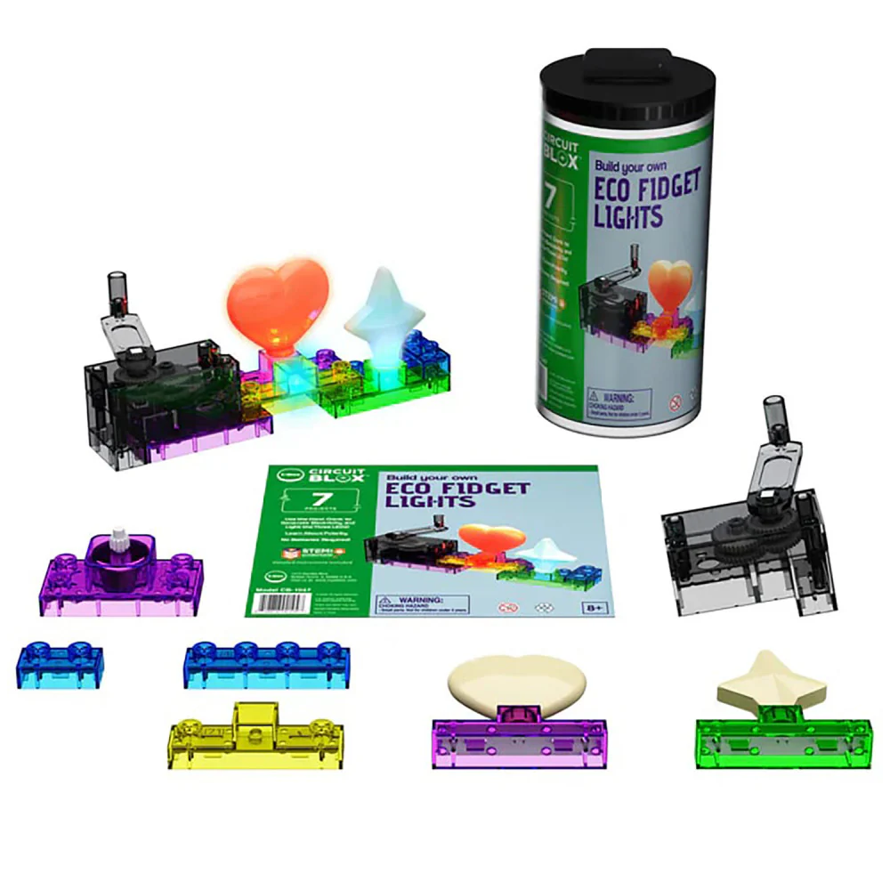 E-Blox Circuit Blox - Eco Fidget Lights Building Set - 7 LED Projects, For Ages 8+ - Image 2