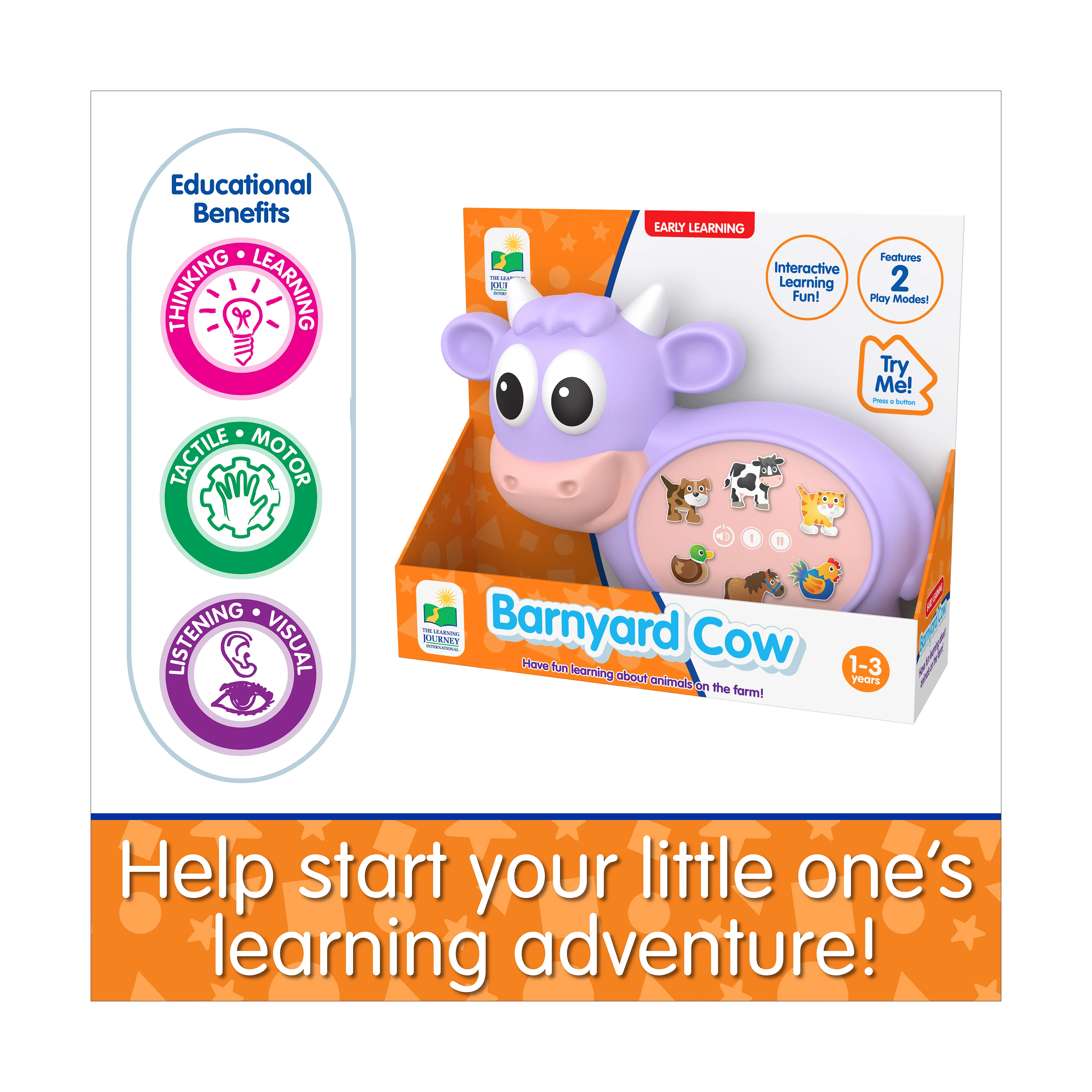 Early Learning - Barnyard Cow Interactive Learning Toy - Image 5