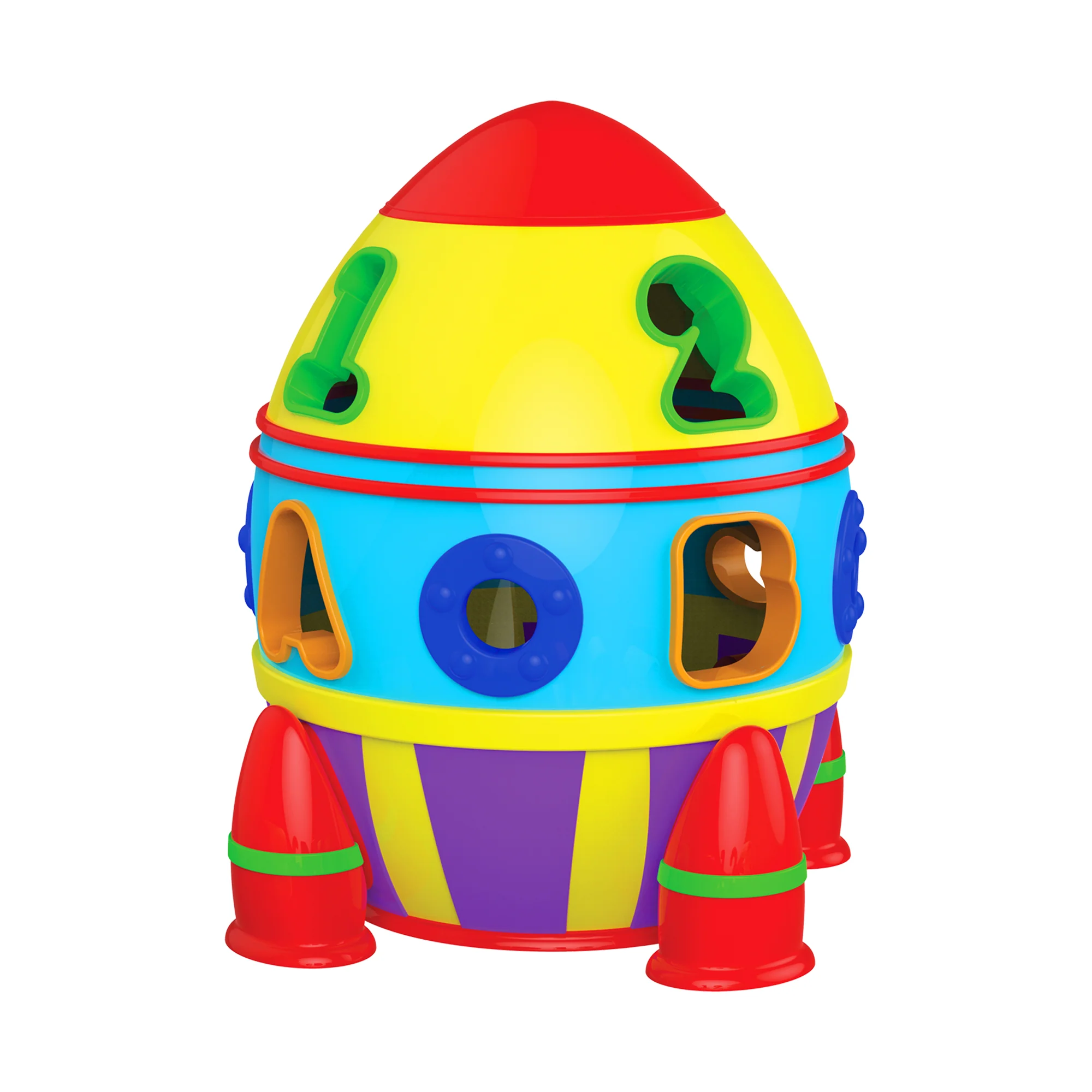 Early Learning Rocket Shape Sorter - Multicolor - Image 4