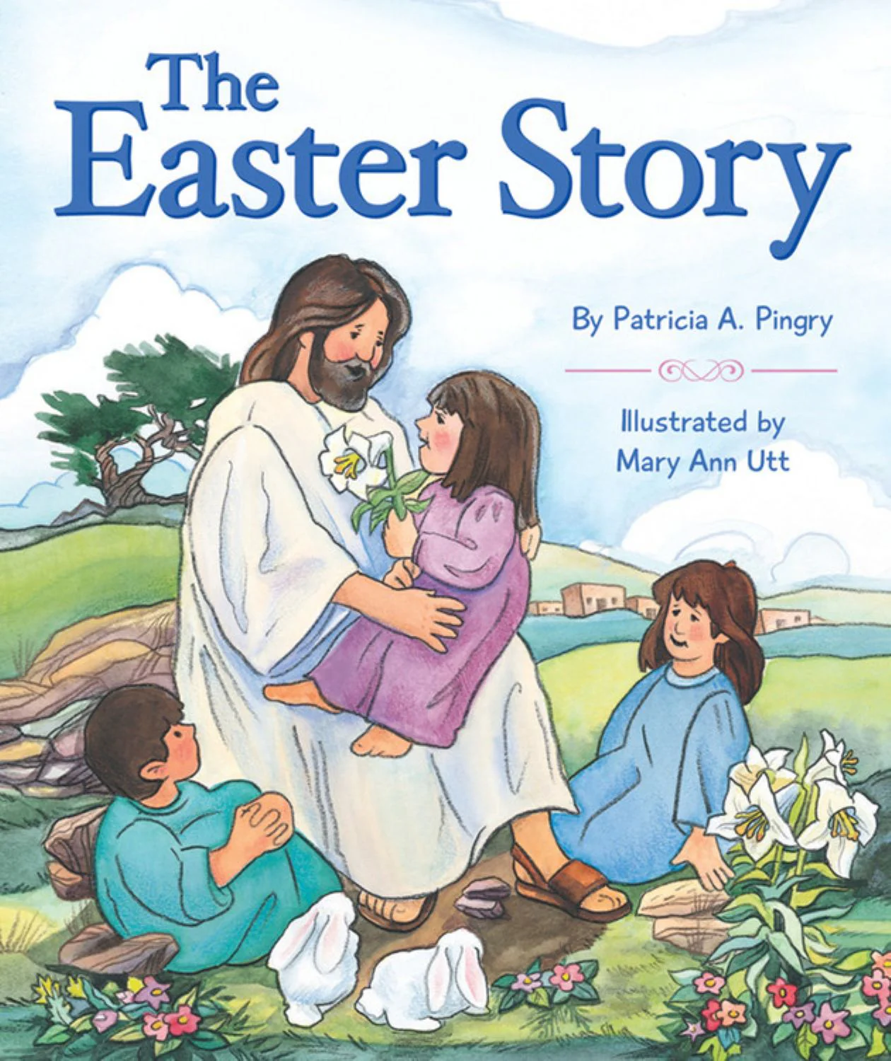 Easter Story 7-Piece Handpainted Nesting Egg Set with Hardcover Book