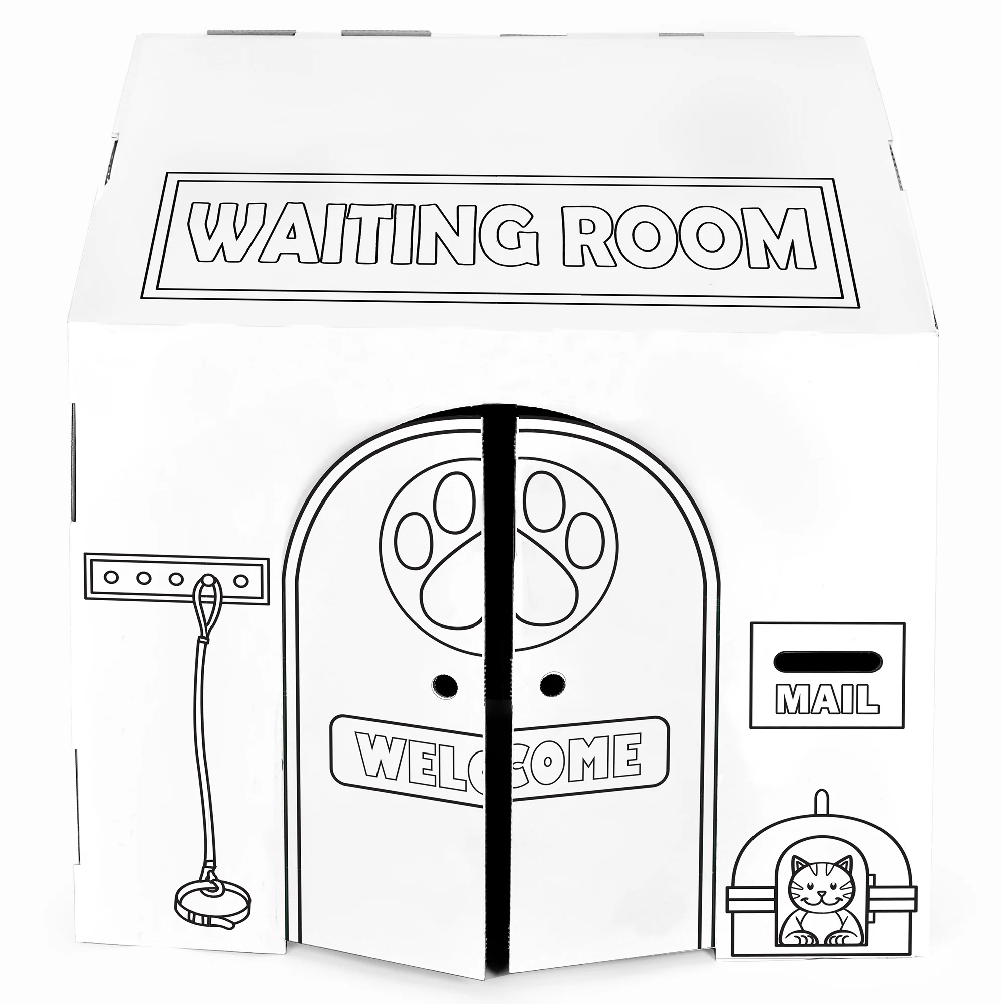 Easy Playhouse Animal Hospital DIY Cardboard Craft Playhouse - Image 4