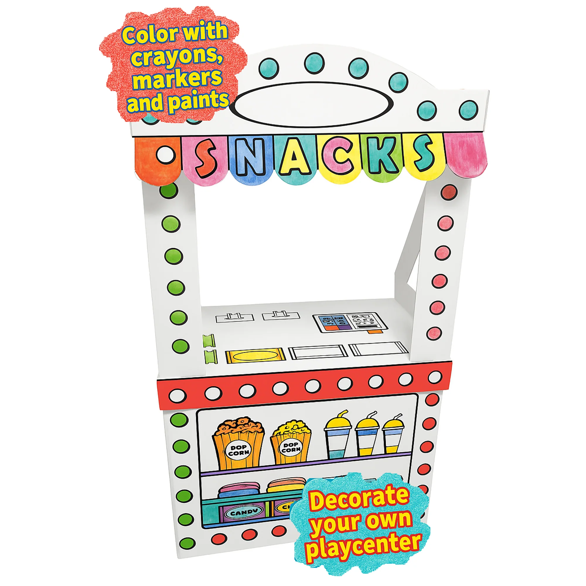 Easy Playhouse Movie Concession Snack Stand Cardboard Playhouse - Image 2