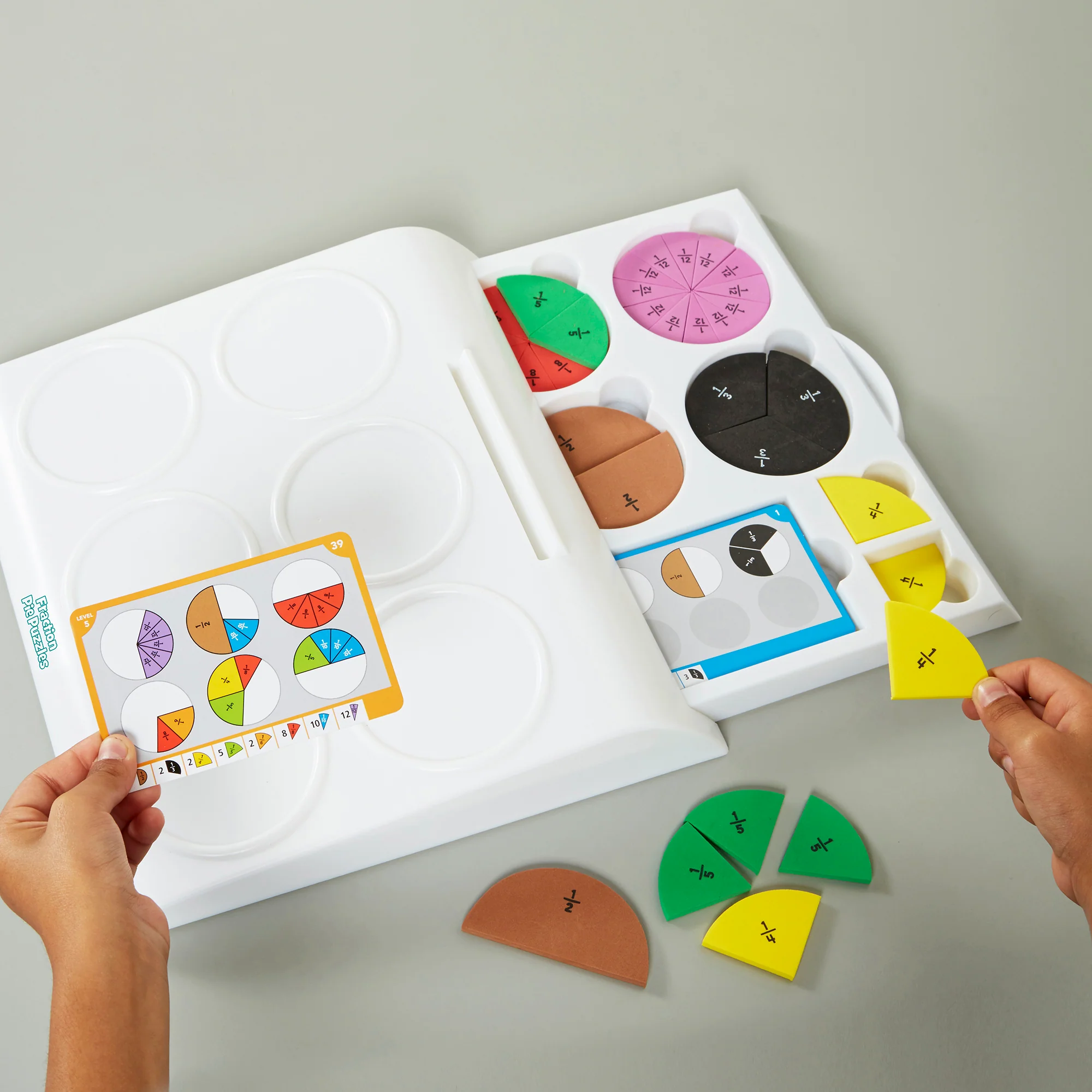 Educational Insights Fraction Pie Puzzles - Engaging Math Learning Toy - Image 4