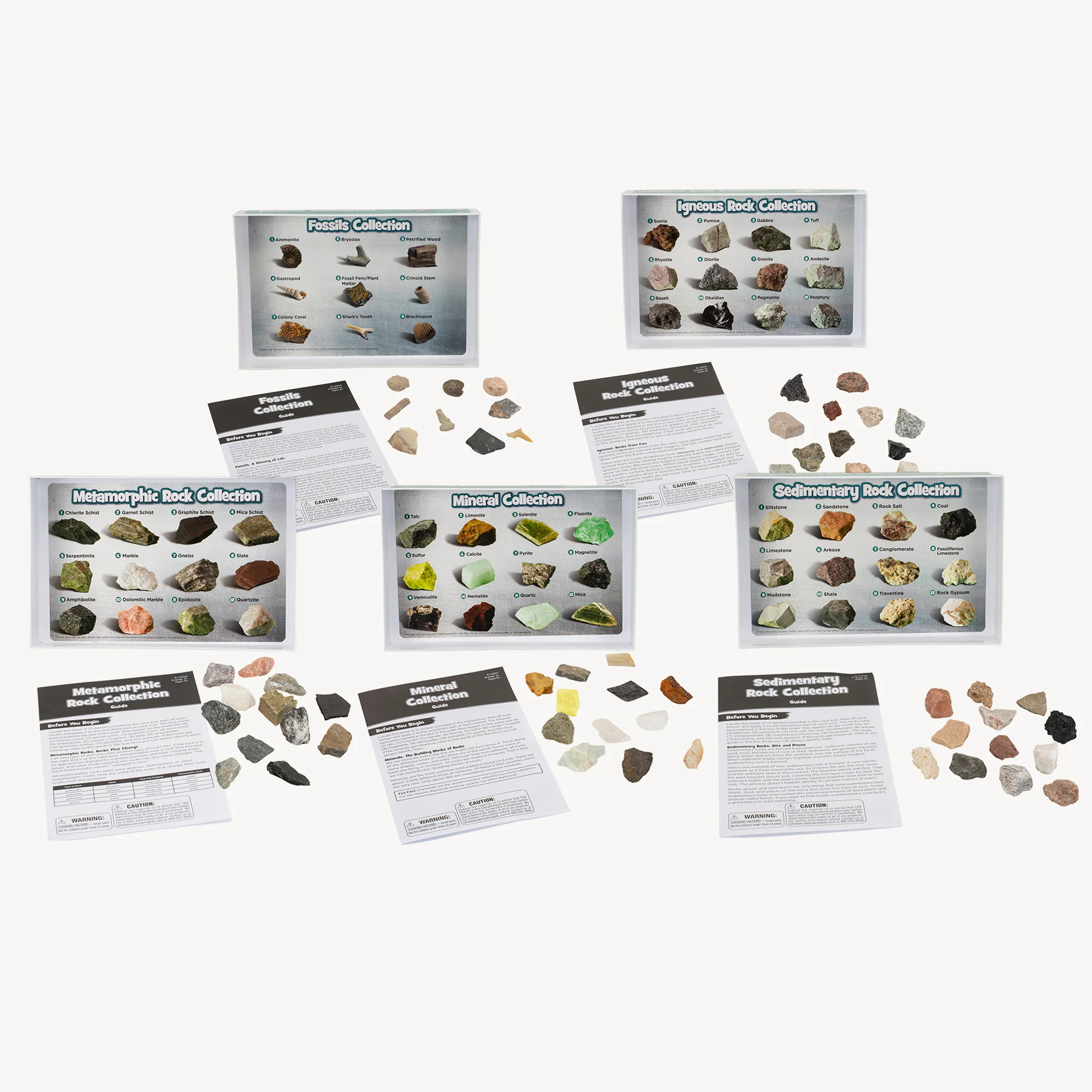 Educational Insights GeoSafari Rock and Fossil Explorer Set - 57 Pieces