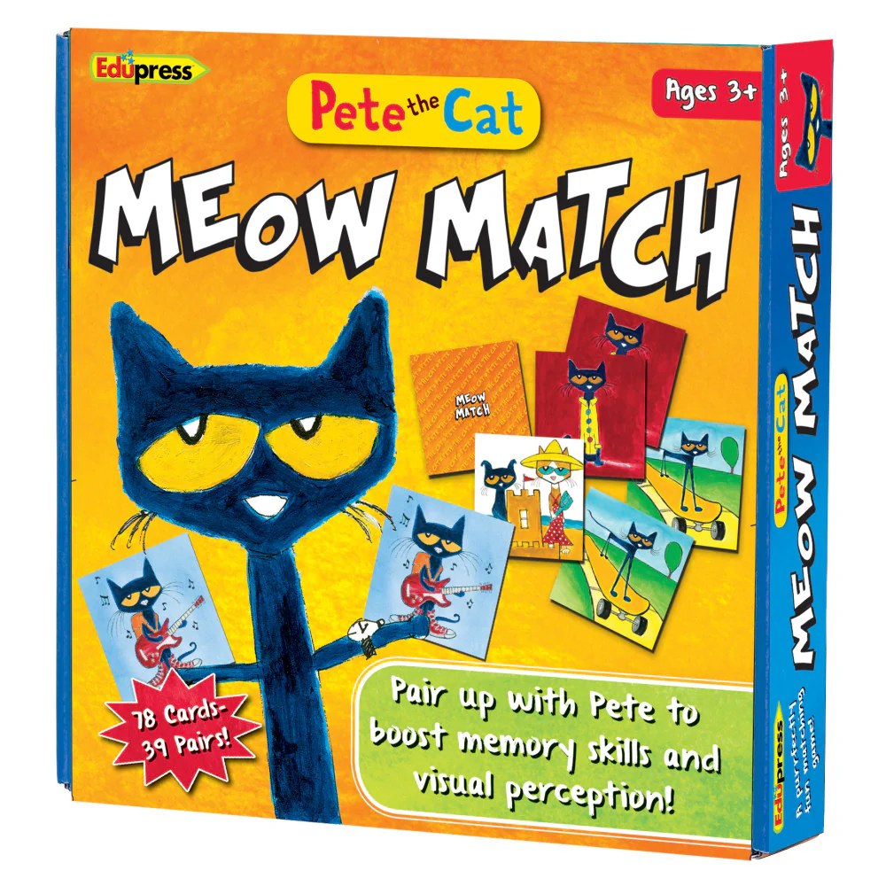 Pete the Cat Meow Match Memory Game