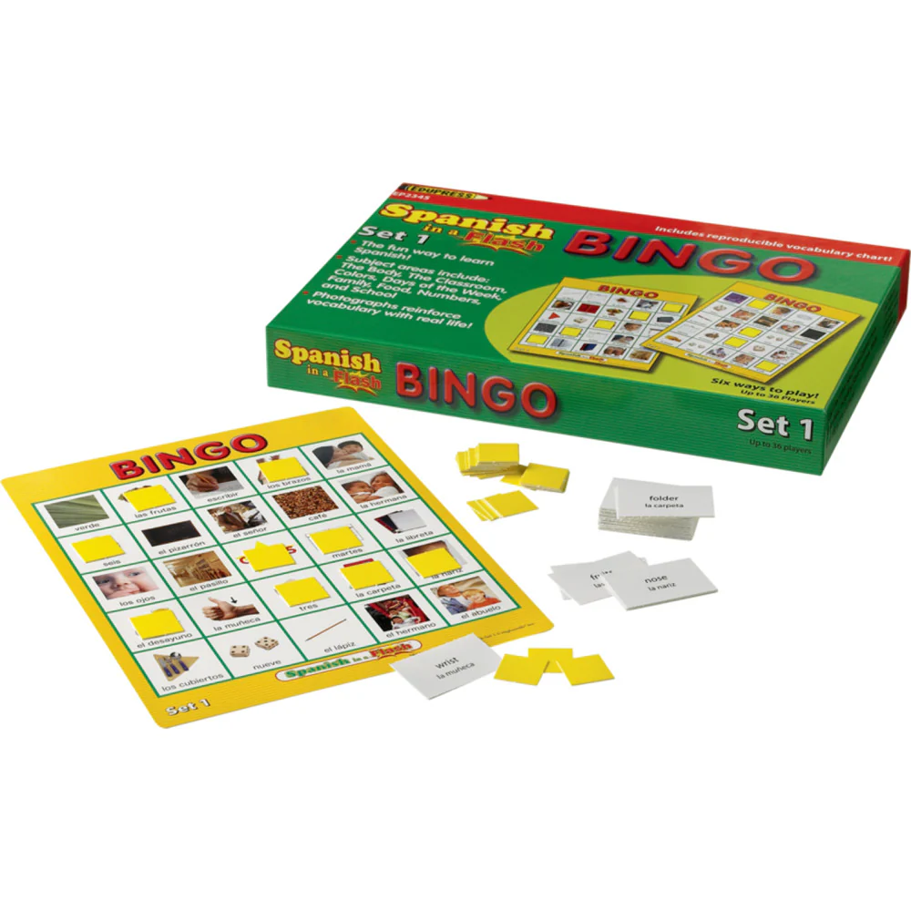 Edupress Spanish in a Flash Bingo Game Set 1 - Educational Learning Toy - Image 4