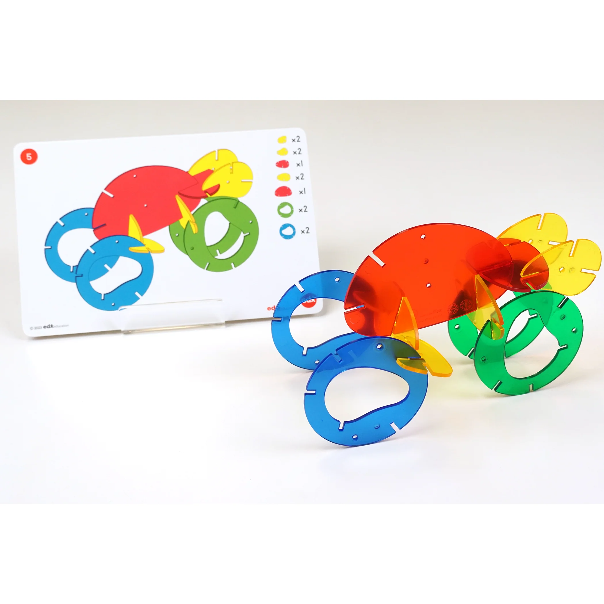 edxeducation Interlocking Rainbow Pebbles - Creative Building Set - Image 7