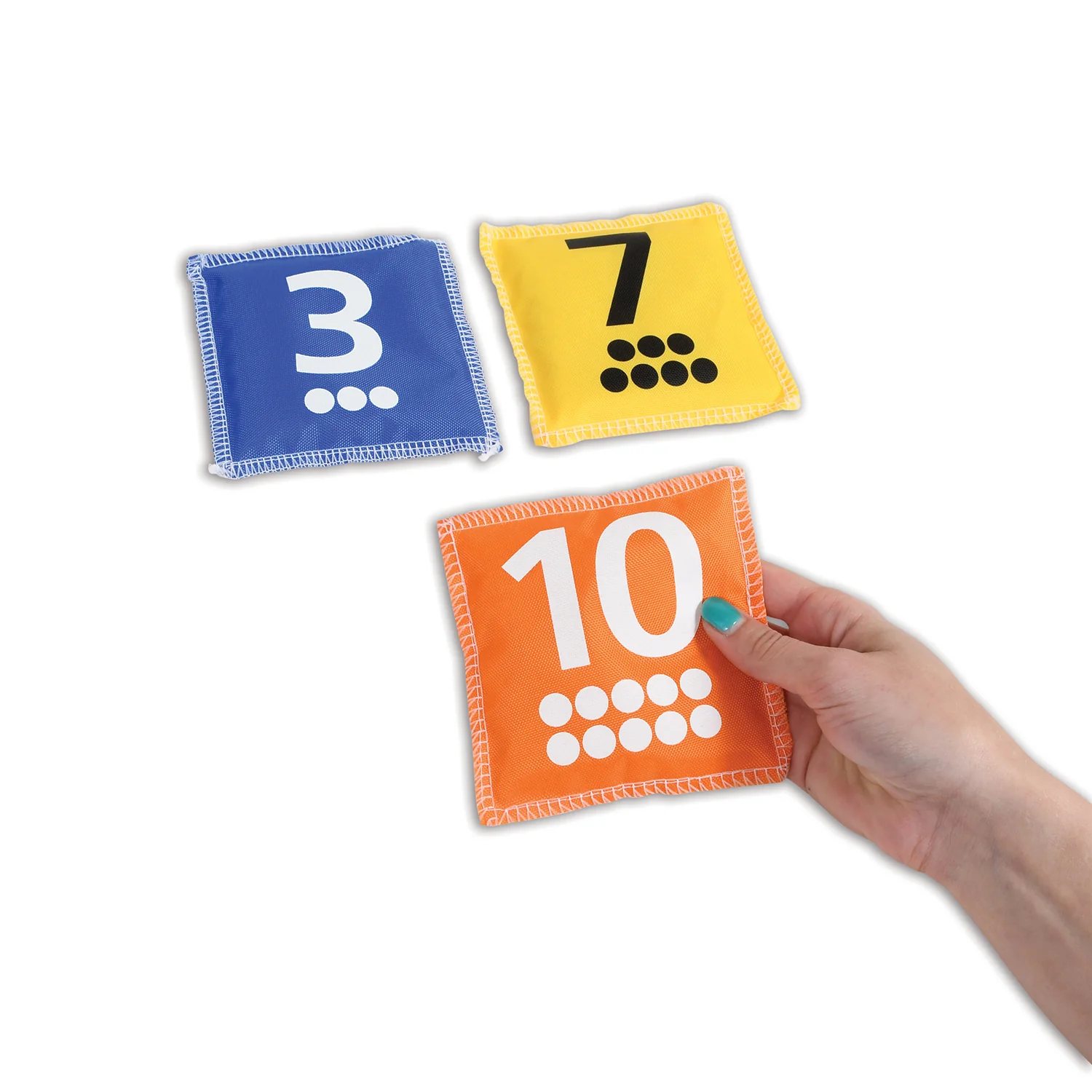 edxeducation Number & Dot Bean Bags - Colorful Counting Play Set of 10 - Image 2