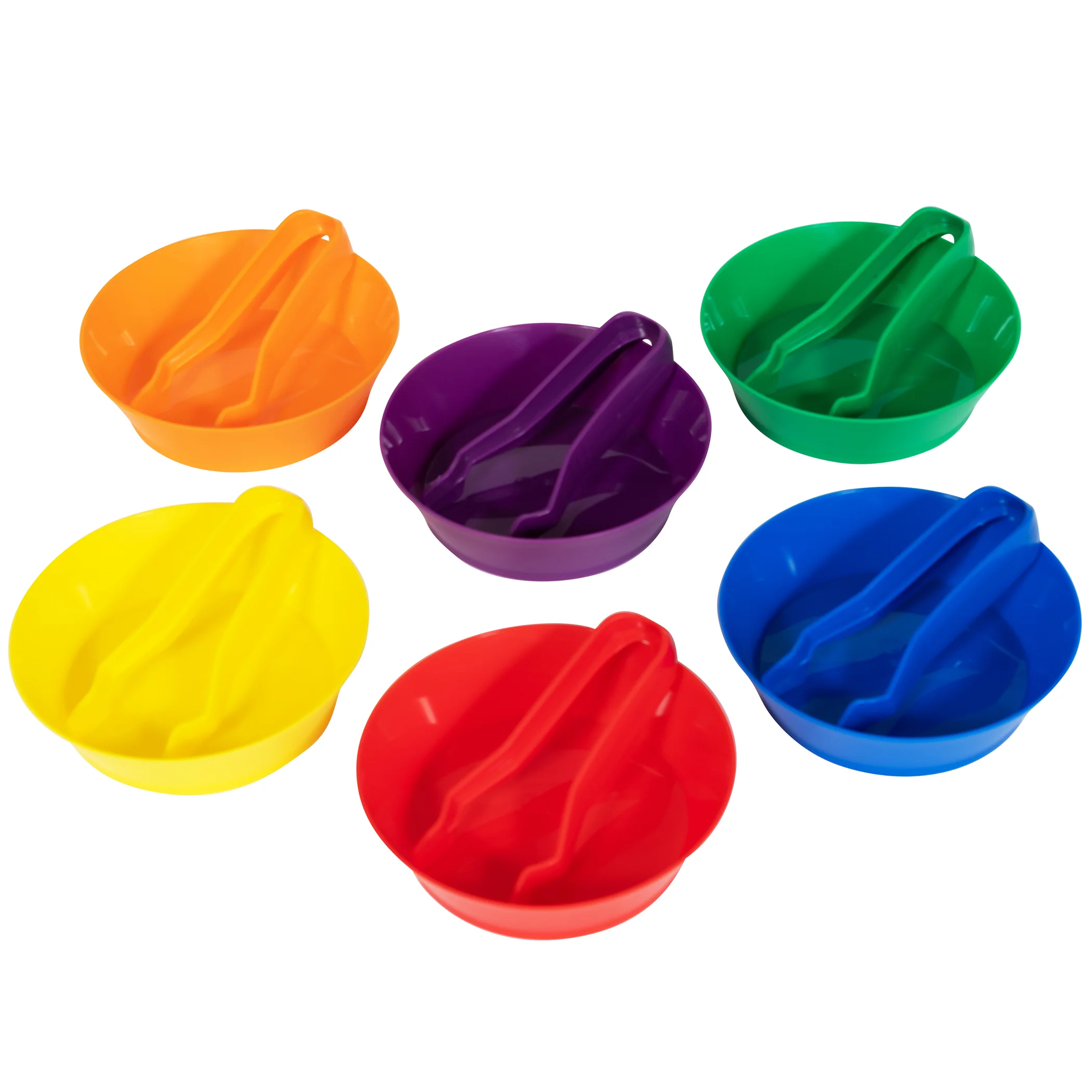 edxeducation Colorful Sorting Bowls & Tweezers Playset - 18m+ - 6 Vibrant Colors - Image 4