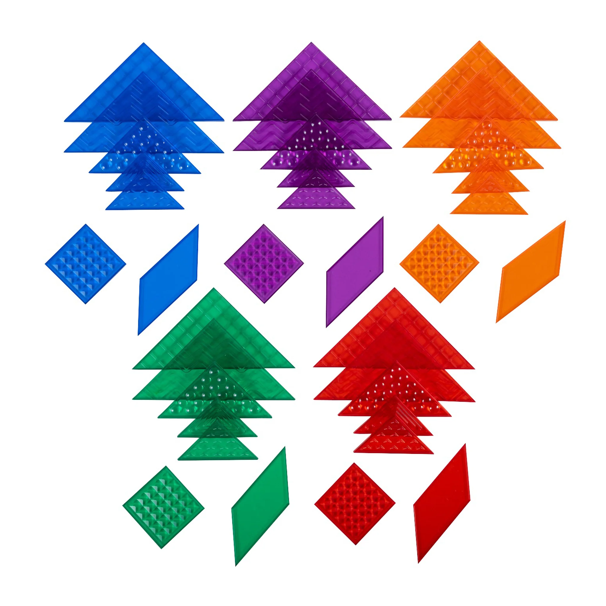 edxeducation Translucent Tactile Tangrams - Sensory Exploration Set - Image 5