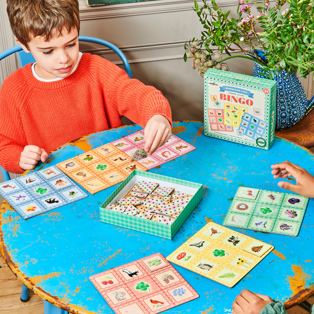 eeBoo Busy Woods Bingo Game for Kids, Sweet Woodland Animal Edition - Image 5