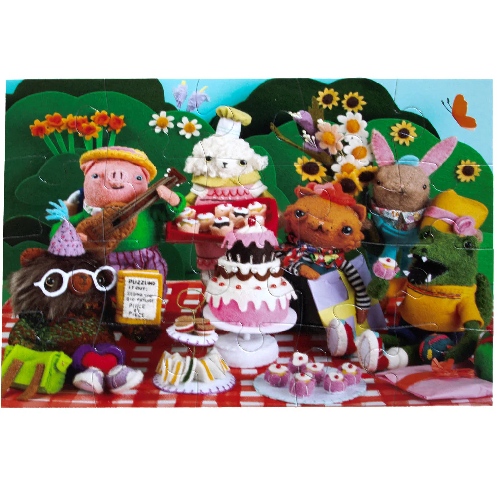 eeBoo Cake Party 20 Piece Jigsaw Puzzle for Kids, Age 3+ - Image 3