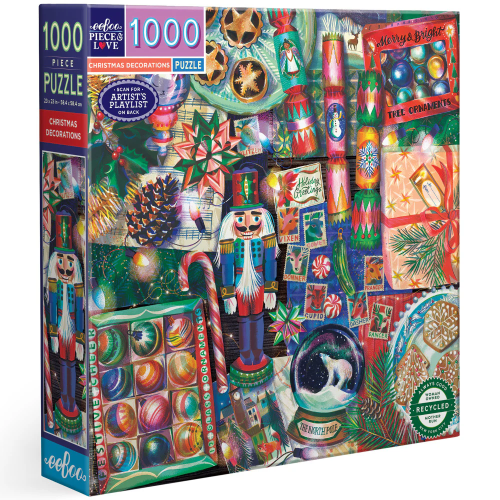 eeBoo Piece & Love Christmas Decorations Jigsaw Puzzle - 1000 pc