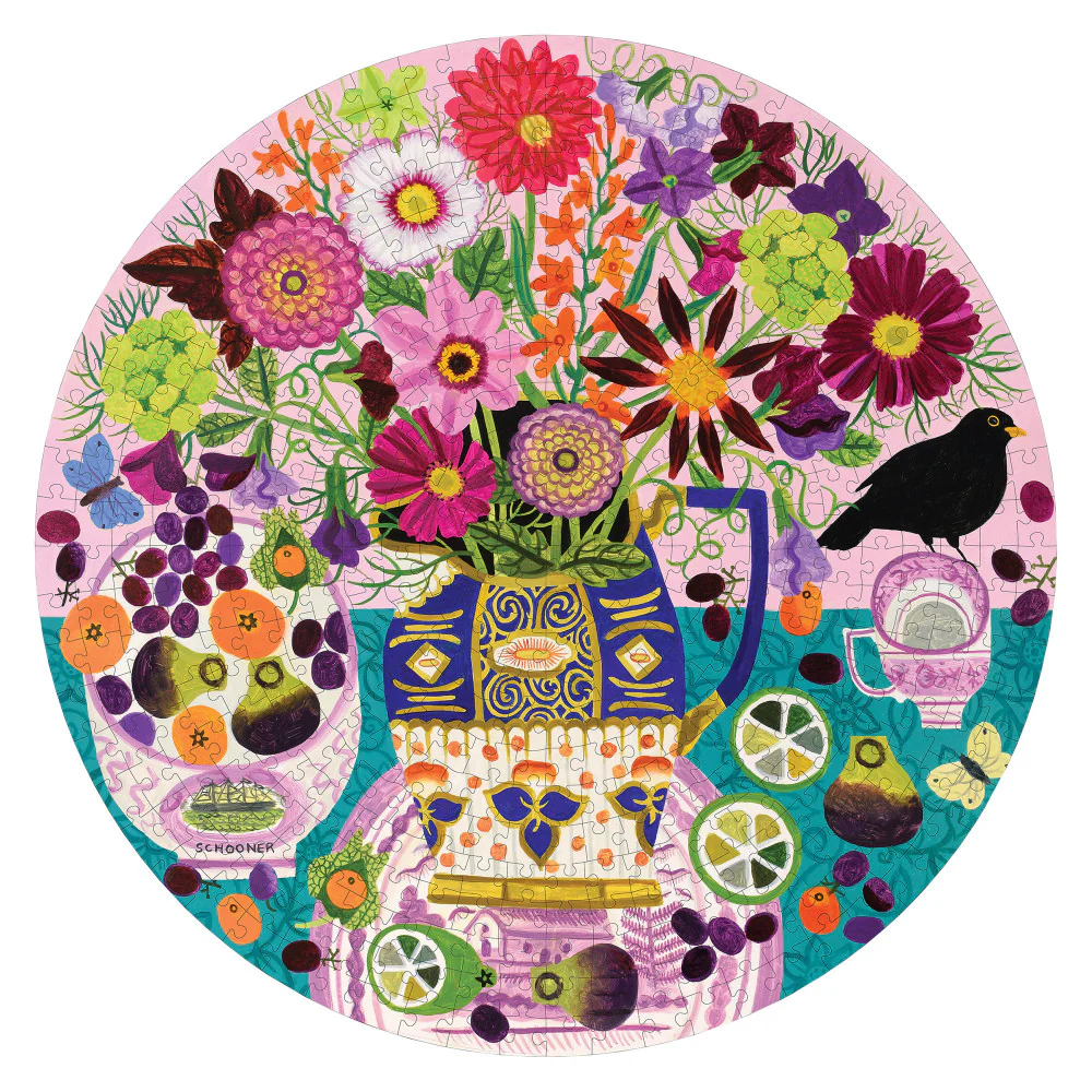 eeBoo Piece & Love Fruits & Flowers Jigsaw Puzzle - 500 pc - Image 2