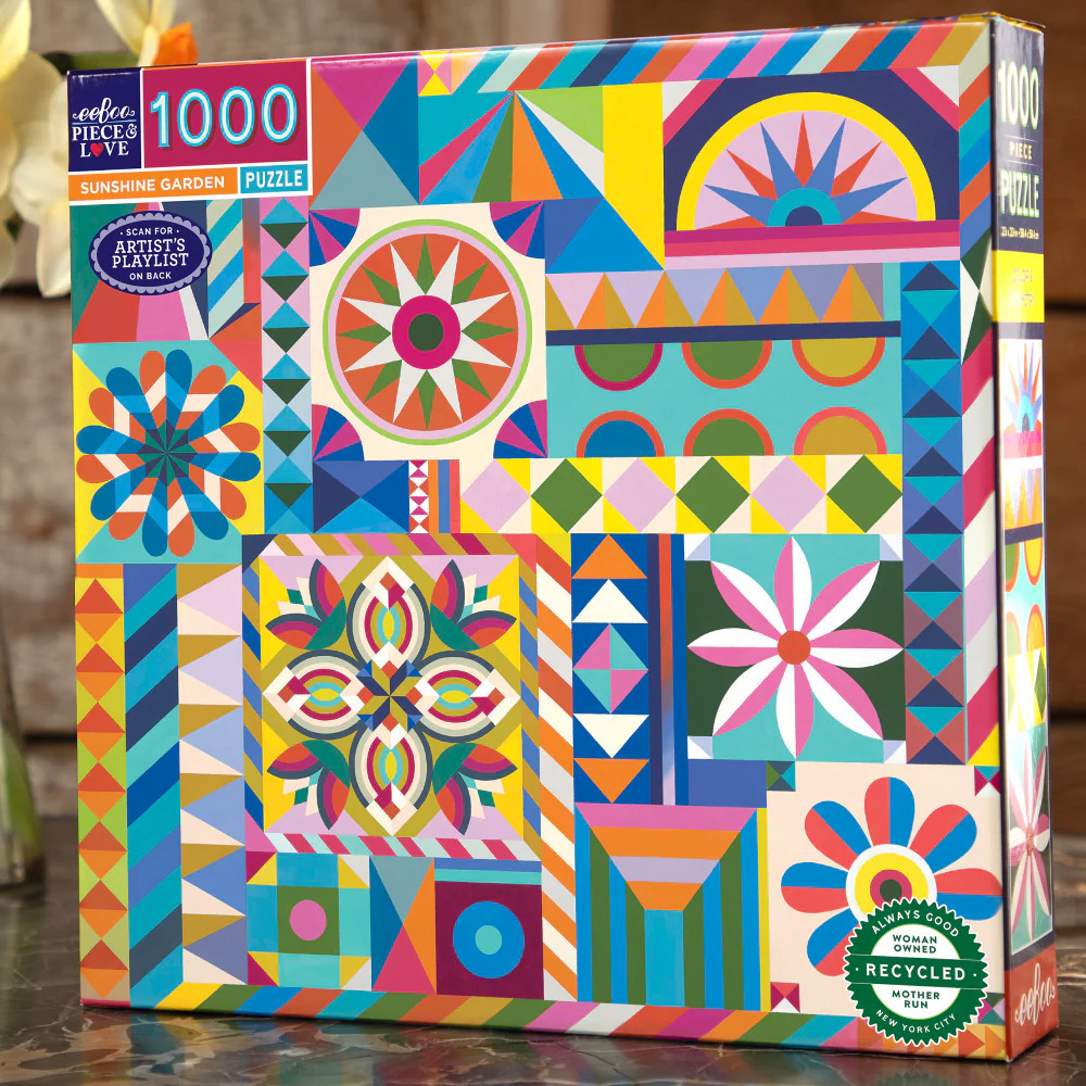 eeBoo Piece & Love Sunshine Garden Jigsaw Puzzle - 1000 pc - Image 4