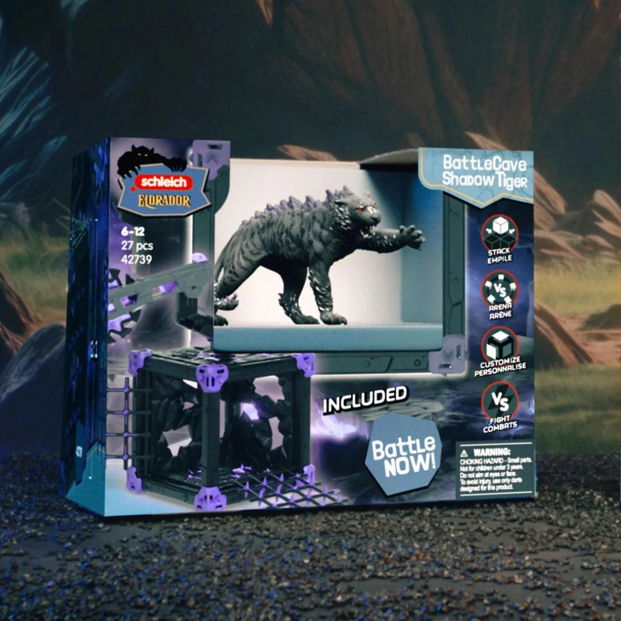 Schleich Eldrador Creatures BattleCave Shadow Tiger 27-Piece Playset - Image 3