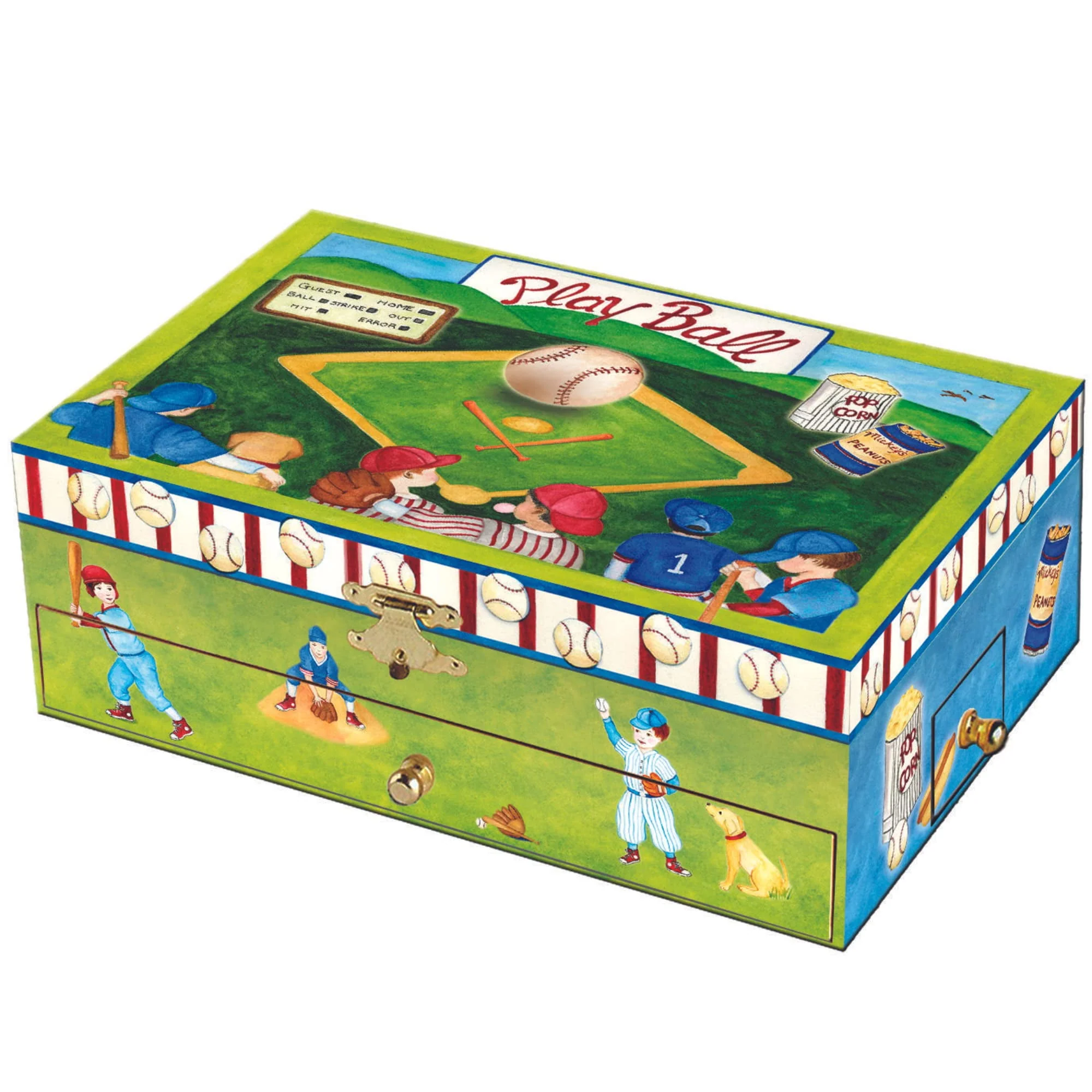 Enchantmints Baseball Musical Jewelry Box for Young Girls