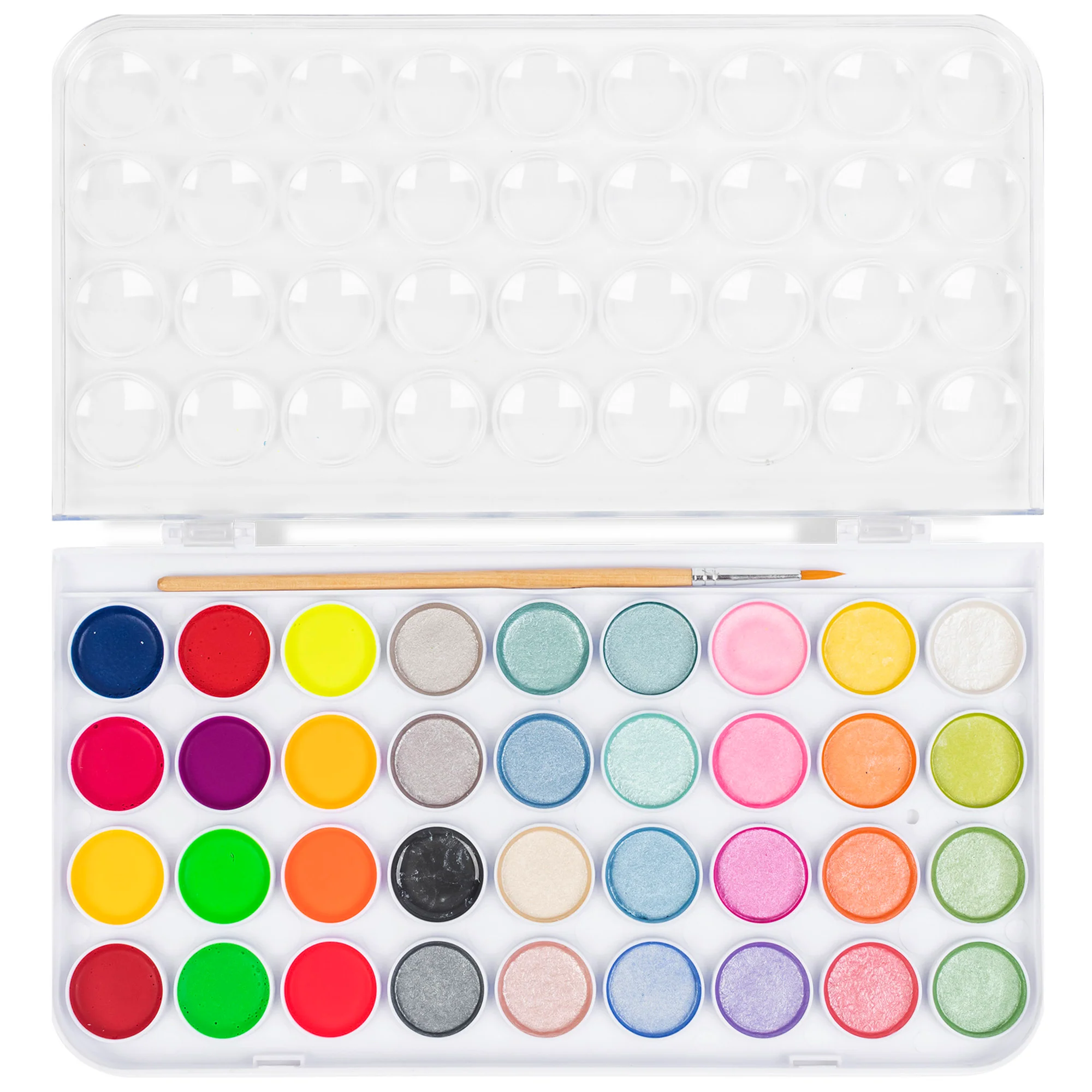 Brea Reese Essential Watercolor Paint Set With 36 Neon & Metallic Colors - Image 2