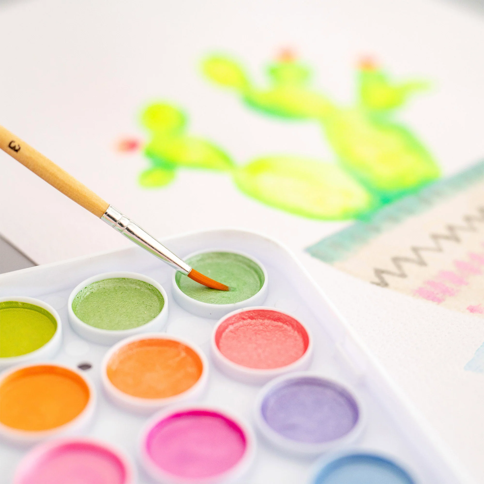Brea Reese Essential Watercolor Paint Set With 36 Neon & Metallic Colors - Image 4