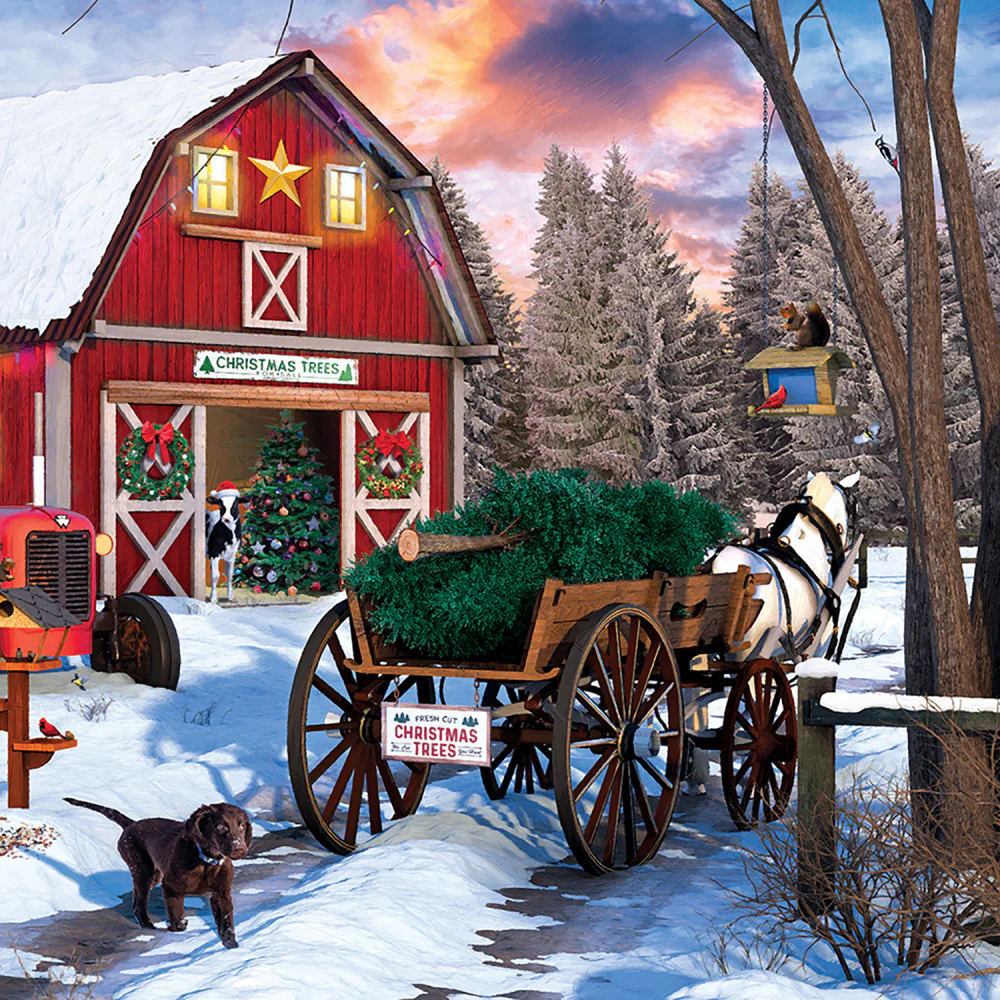 Eurographics Holiday Barn Collectible Tin Jigsaw Puzzle - 550 pc. - Image 5