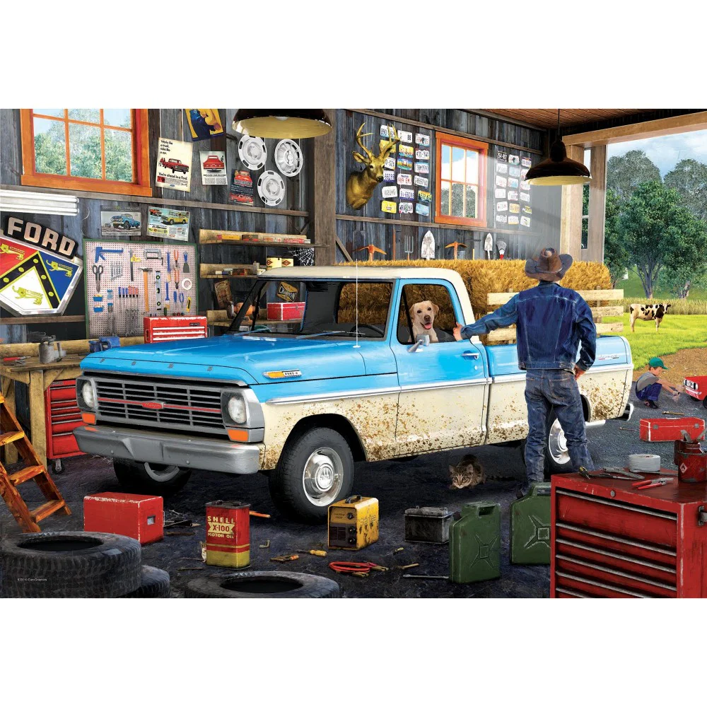 Eurographics 1967 Ford Pick-Up Truck Puzzle - 550 pc Tin Edition - Image 2