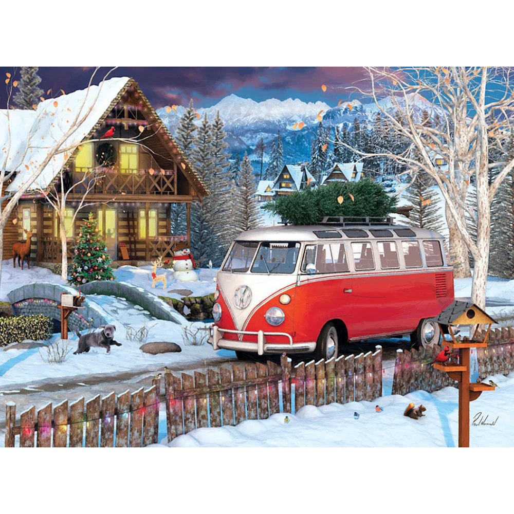 Eurographics VW Christmas Bus Tin Puzzle - 550 pc - Image 3