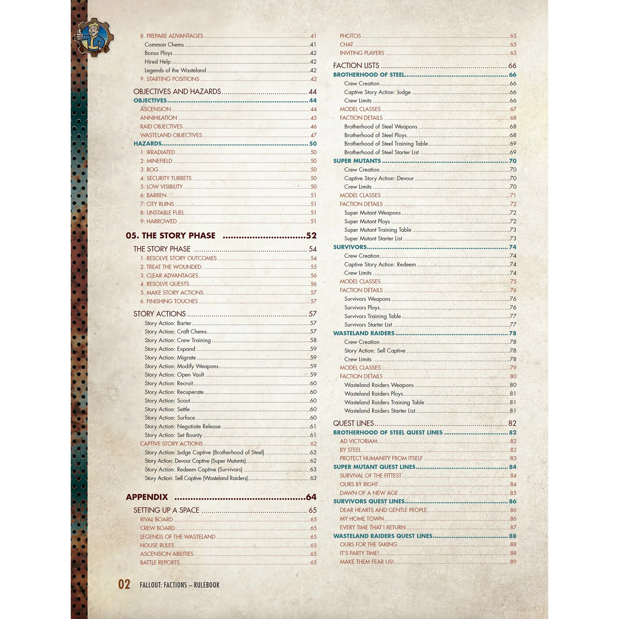 Fallout: Factions Core Rulebook Tabletop Strategy Game - Image 5