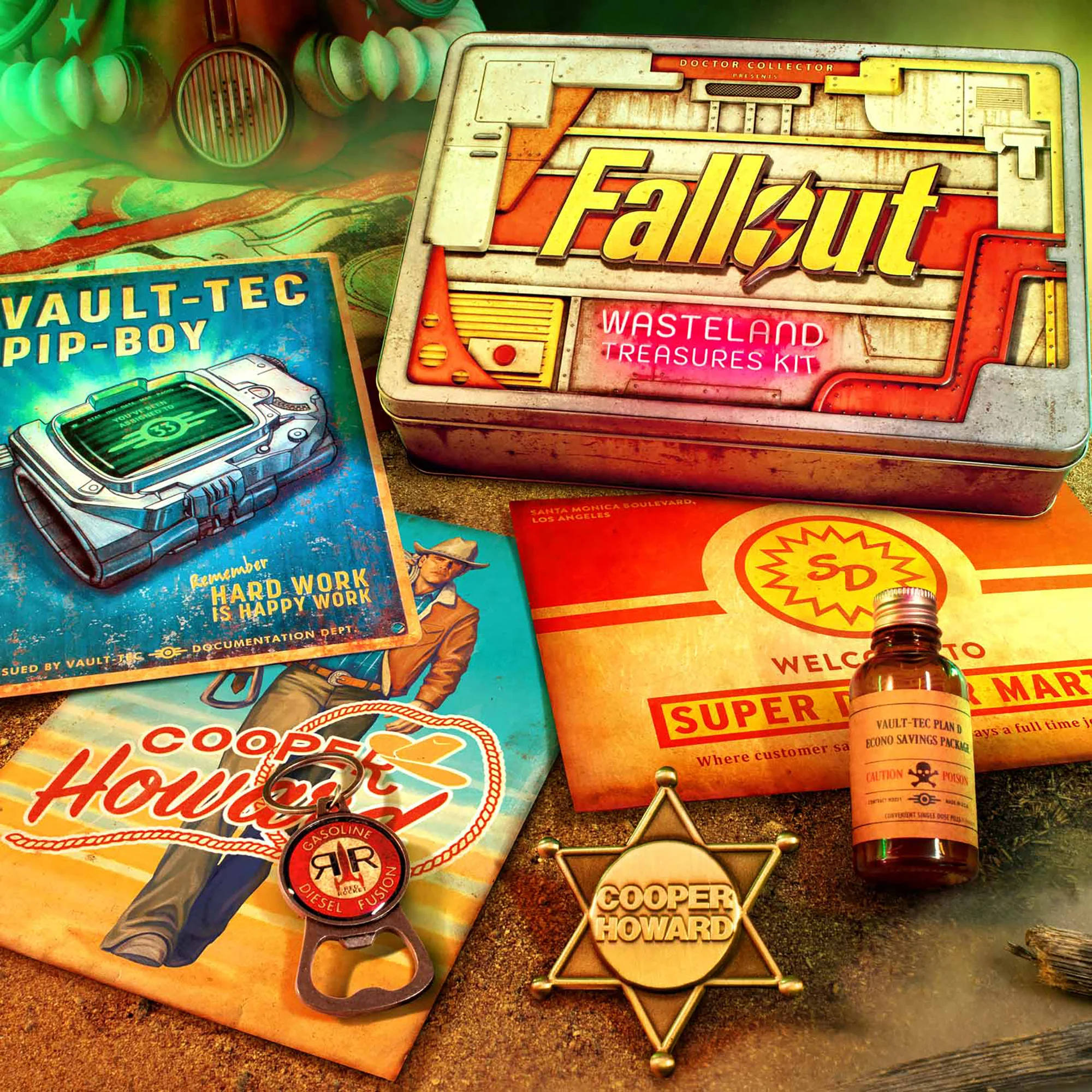 Doctor Collector Fallout Wasteland Treasures Collectible Replica Kit With Premium Tin Box - Image 2