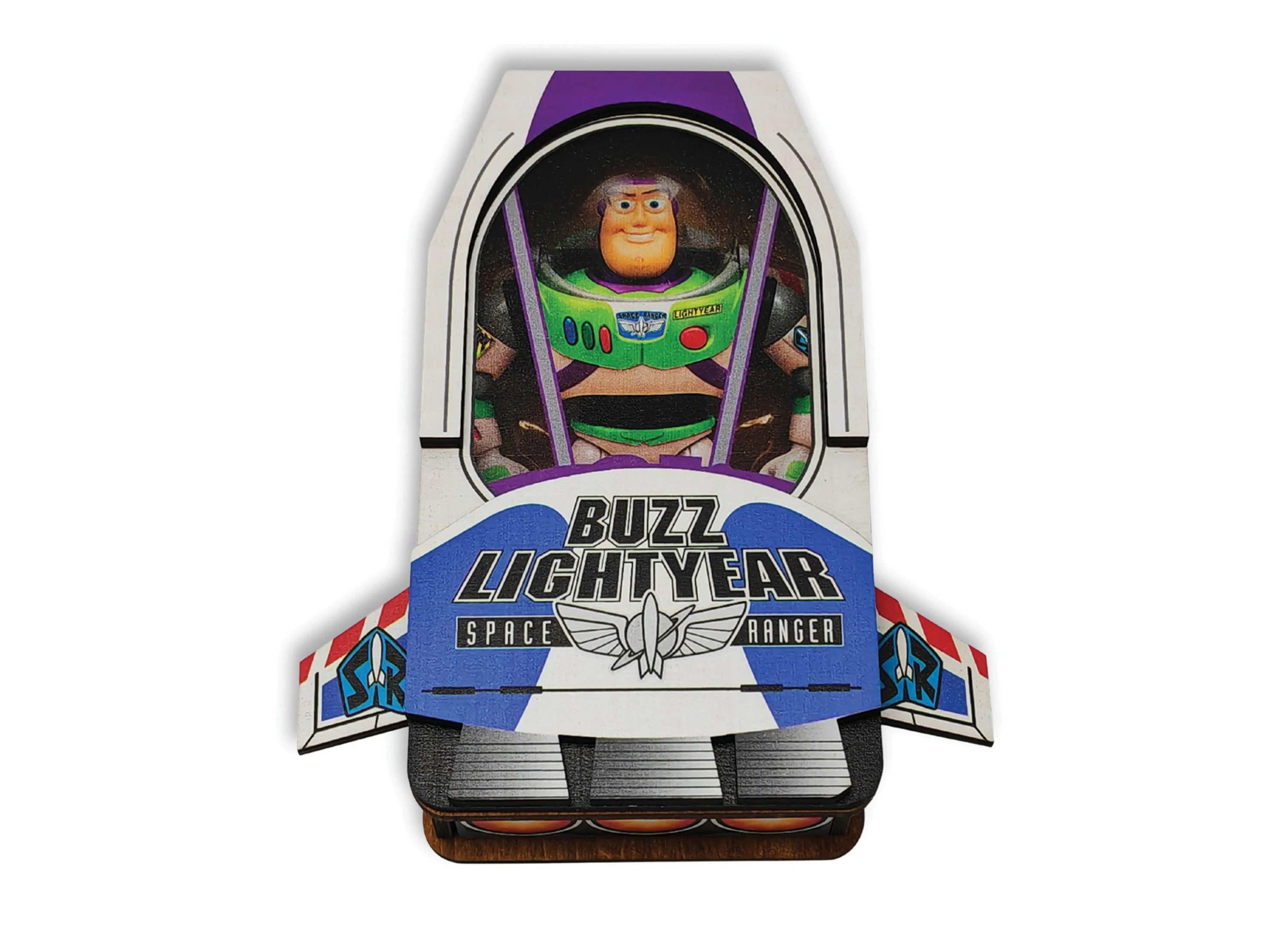 Fantasma Disney Toy Story Buzz Lightyear Spaceship Wooden Puzzle Box - Image 2