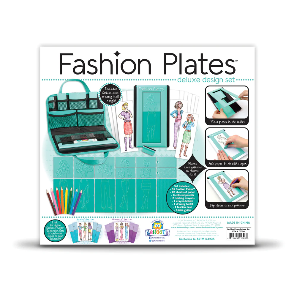 Fashion Plates Deluxe Design Set - Creative Drawing Kit for Kids - Image 3