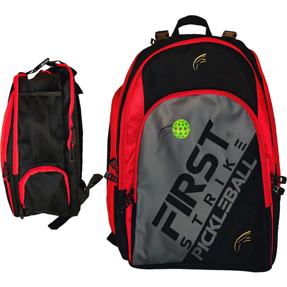 First Strike Pickleball Deluxe Carry-All Bag - Vibrant Red - Image 2