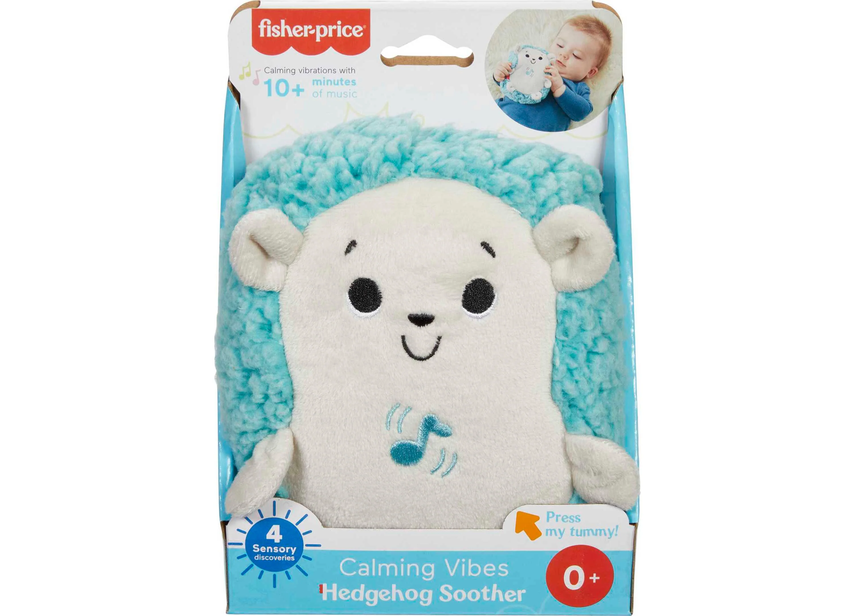 Fisher-Price Calming Vibes Hedgehog Soother – Portable Infant Plush Companion - Image 3