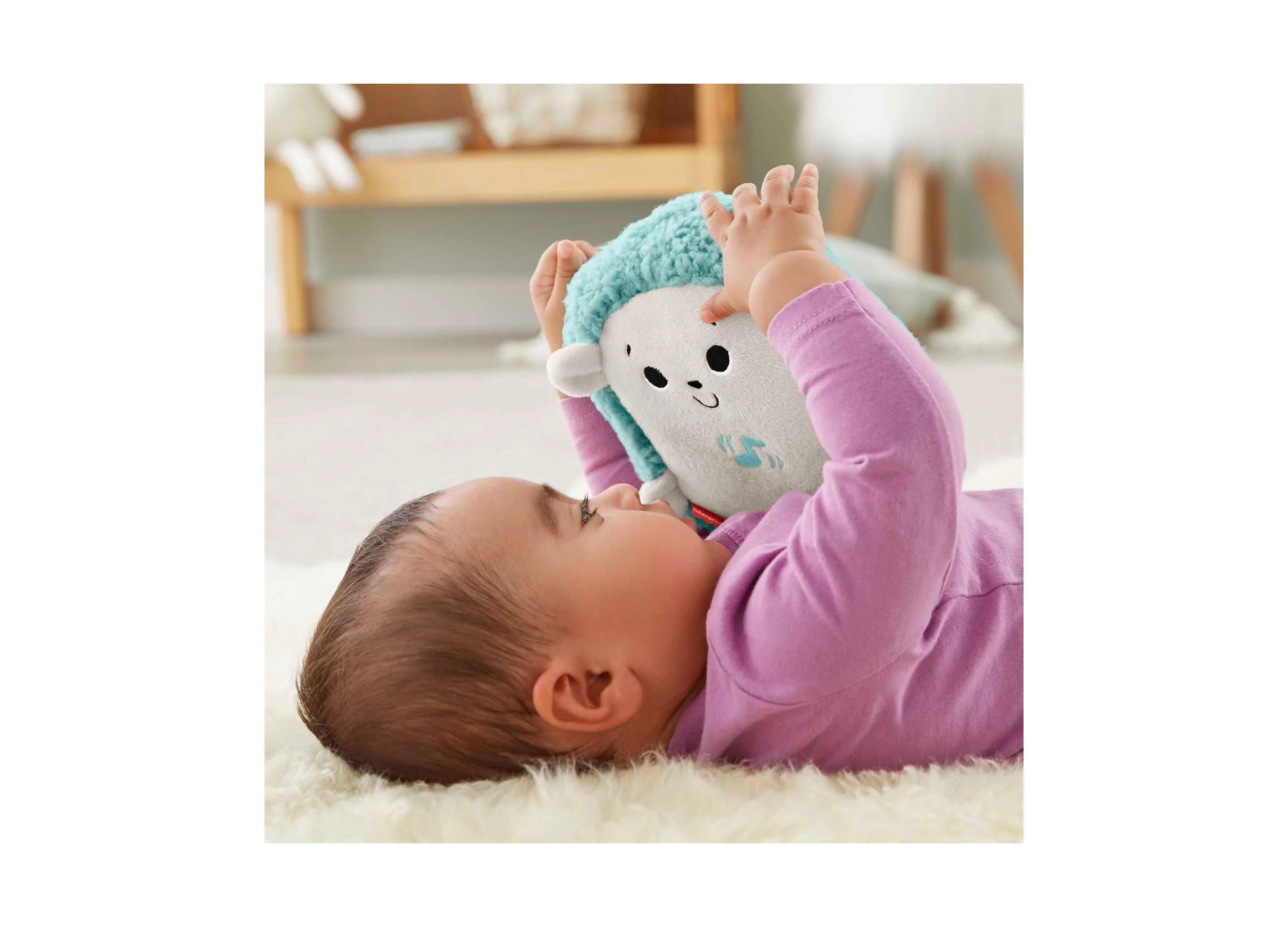 Fisher-Price Calming Vibes Hedgehog Soother – Portable Infant Plush Companion - Image 4