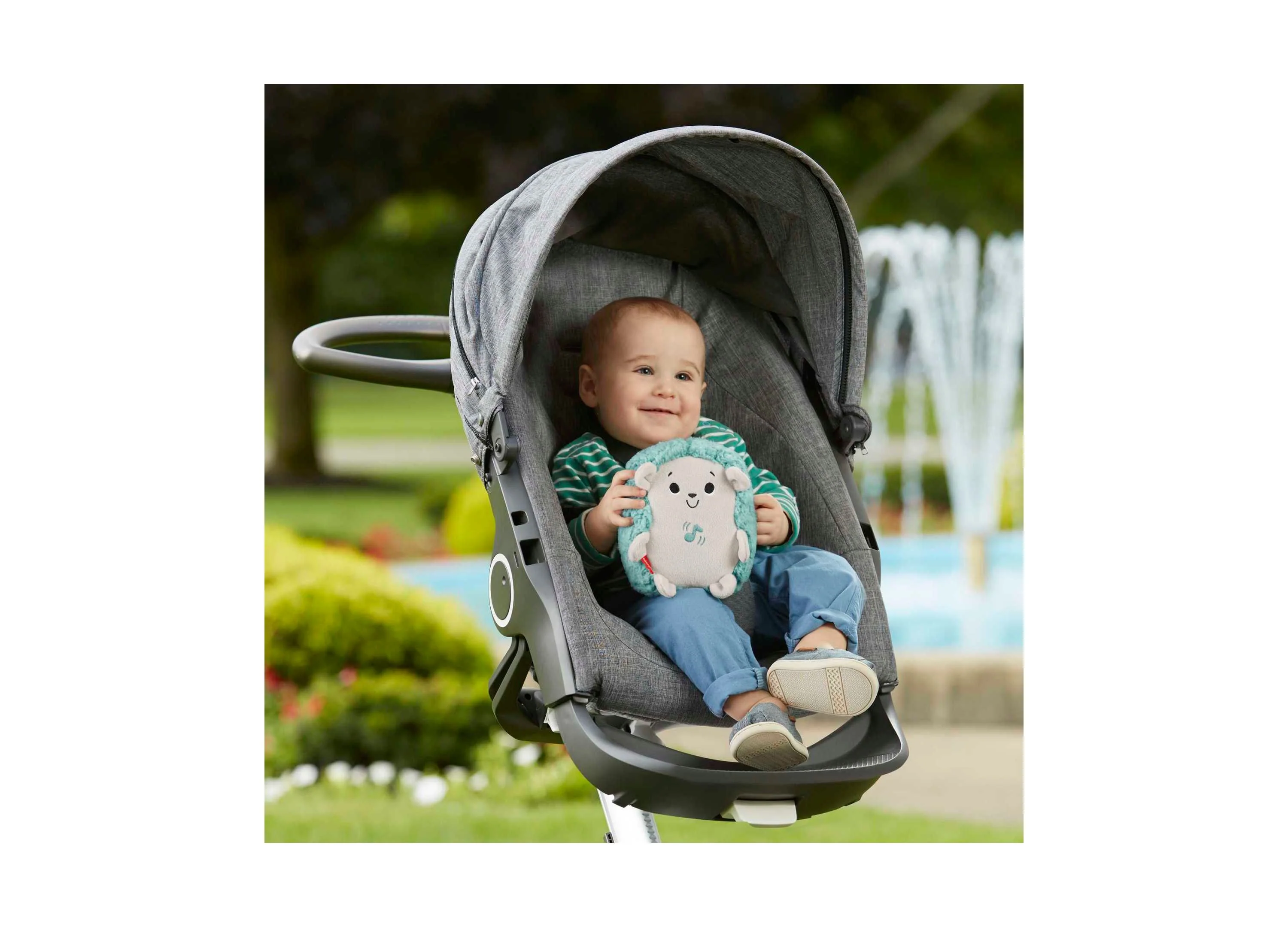 Fisher-Price Calming Vibes Hedgehog Soother – Portable Infant Plush Companion - Image 5