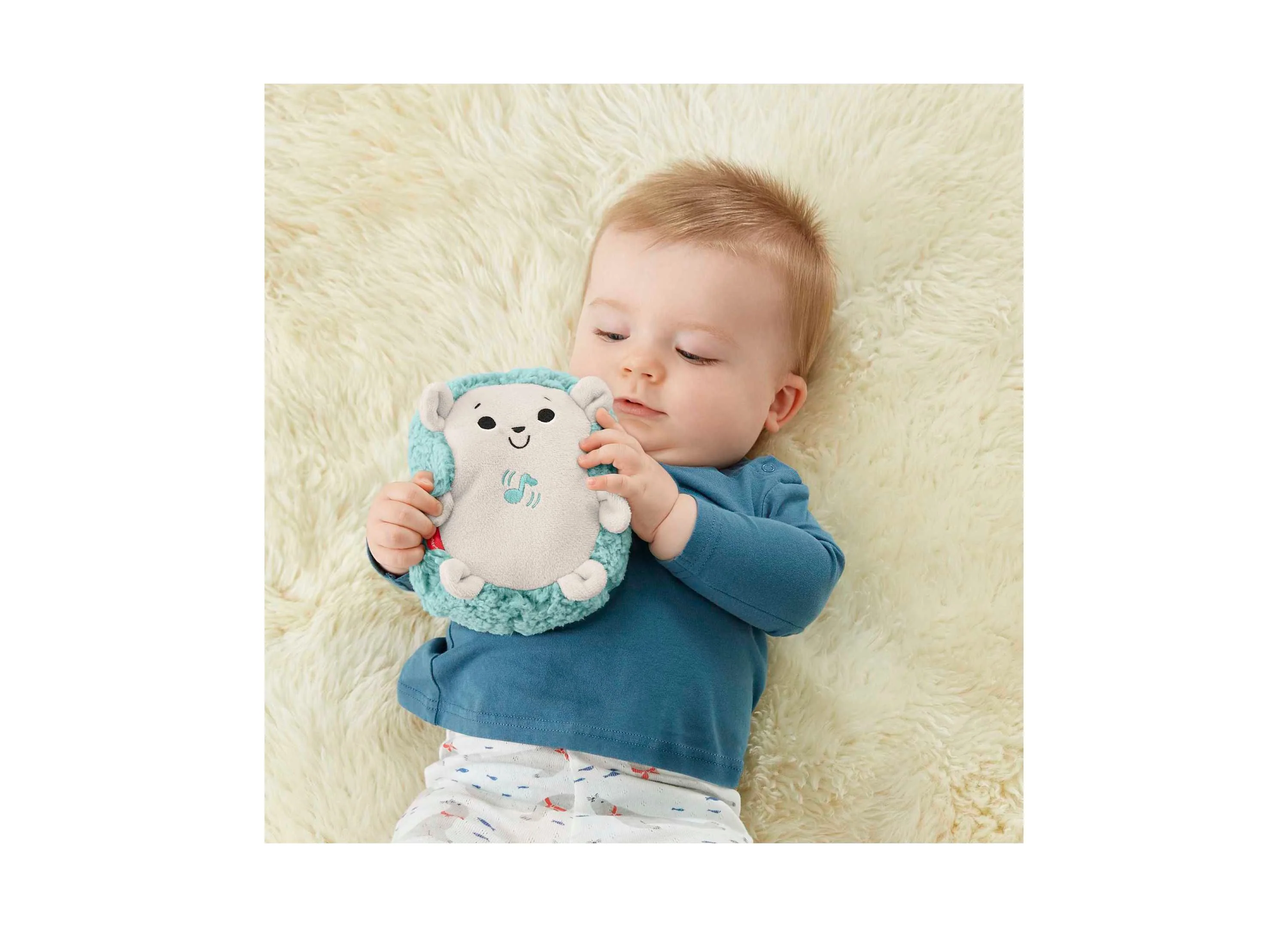 Fisher-Price Calming Vibes Hedgehog Soother – Portable Infant Plush Companion - Image 6
