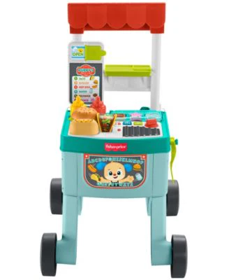 Fisher-Price Laugh and Learn 4-in-1 Snack Cart Walker with 14 Play Pieces - Image 3