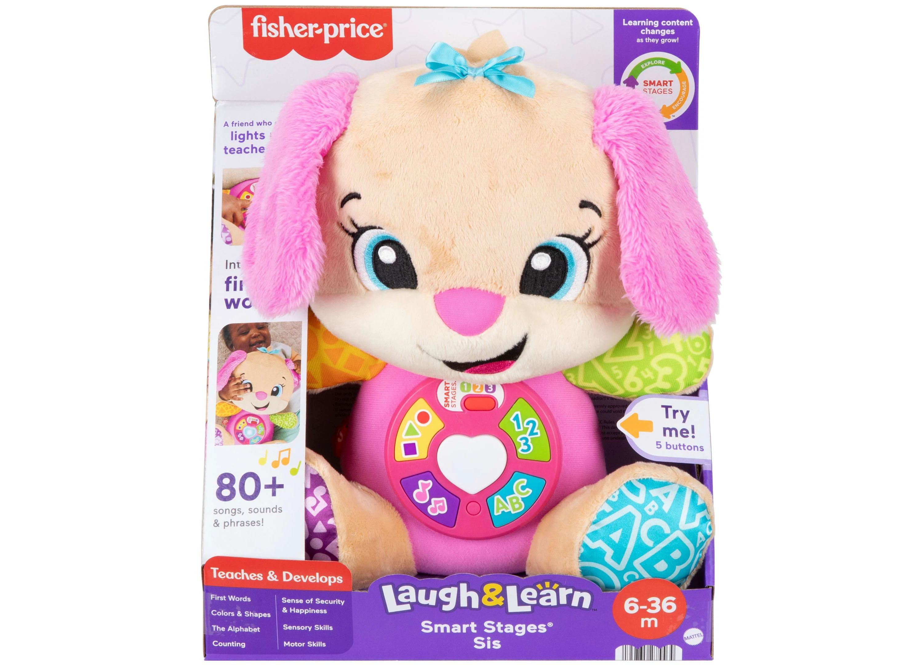 Fisher-Price Laugh & Learn Smart Stages Sis Musical Plush Toy - Image 4