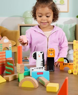Fisher Price Jungle Adventure 50-Piece Wooden Block Set - Image 5